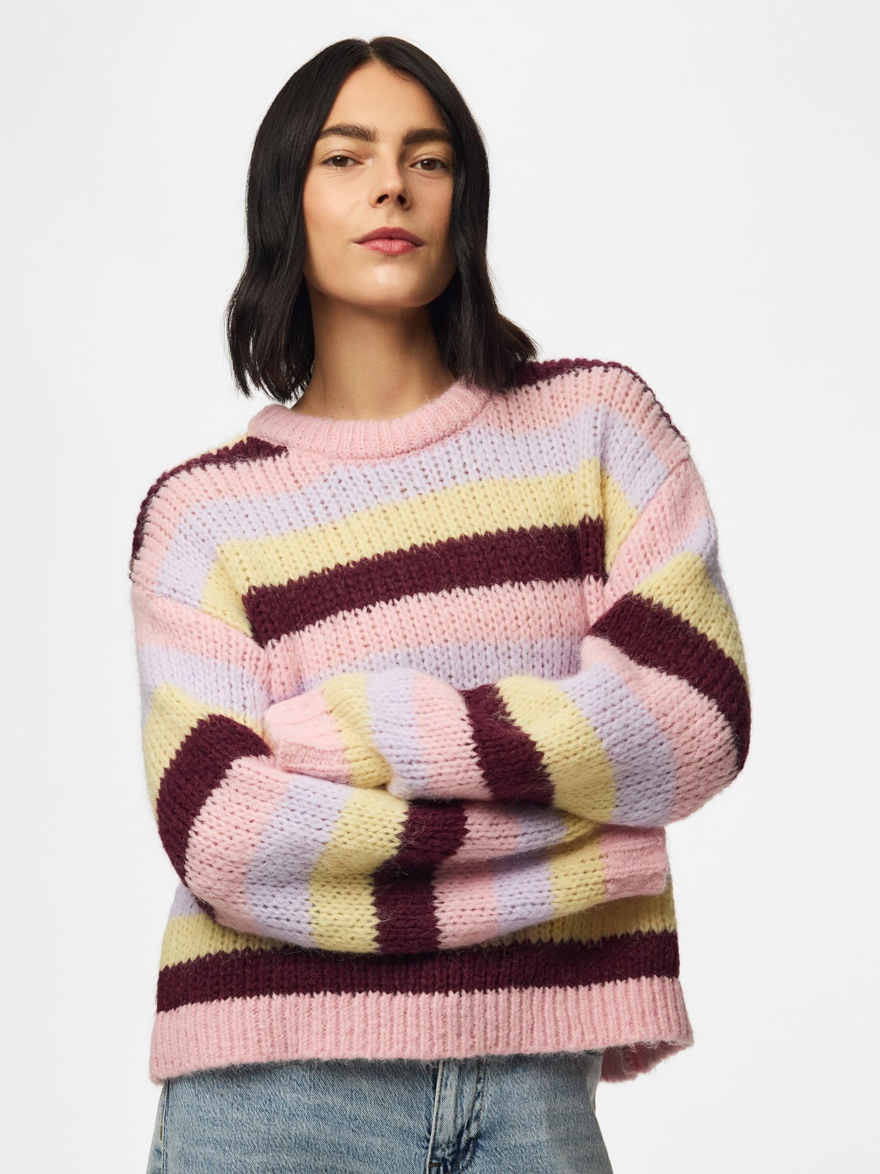 Pieces Pcdorthea LS Chunky Knit Noos BC maglione in maglia grossa