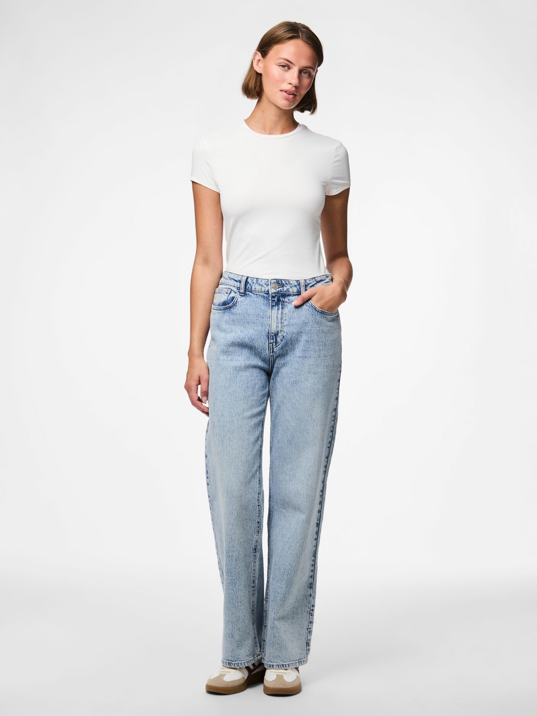 Pieces Pcjill jeans dritti donna 42-44 vita alta