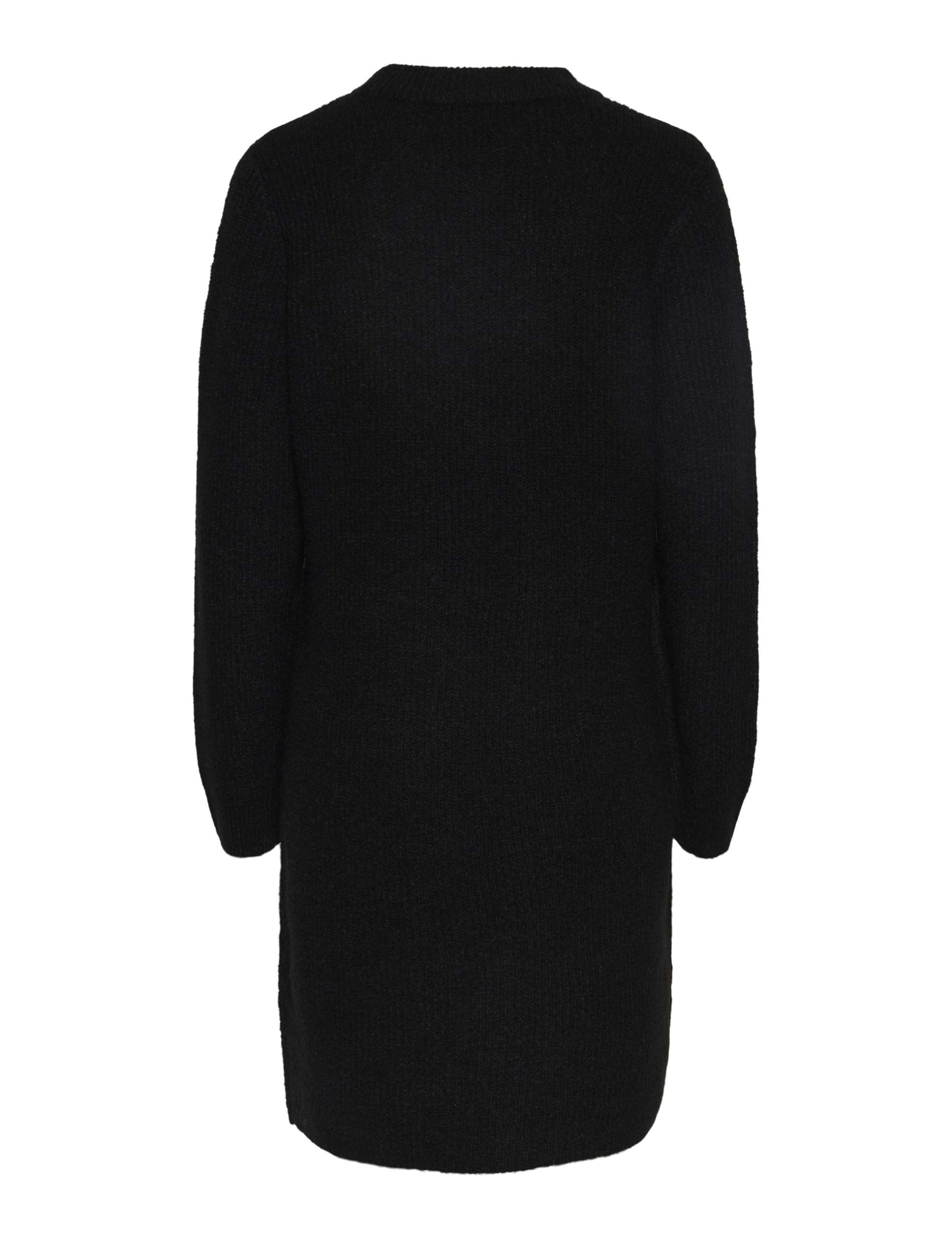PIECES Pcellen LS O-Neck Knit Dress Noos BC vestito nero manica lunga