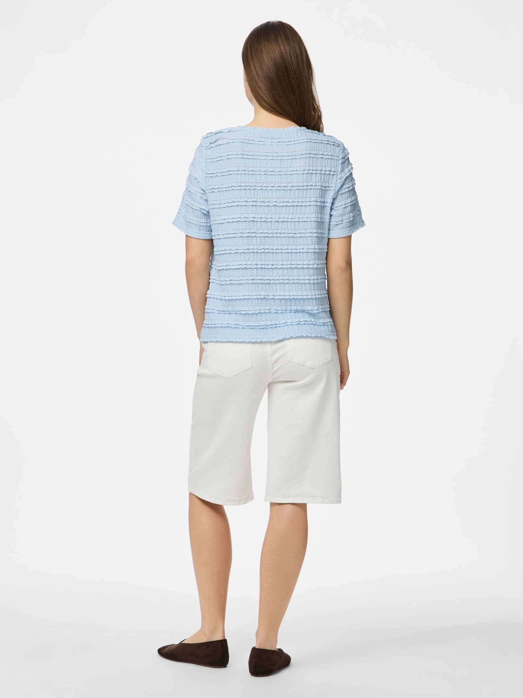 Pieces Pcanine SS O-Neck Top t-shirt donna L girocollo