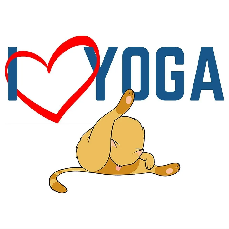 Matrix Rex I Love Yoga Cats t-shirt unisex in cotone