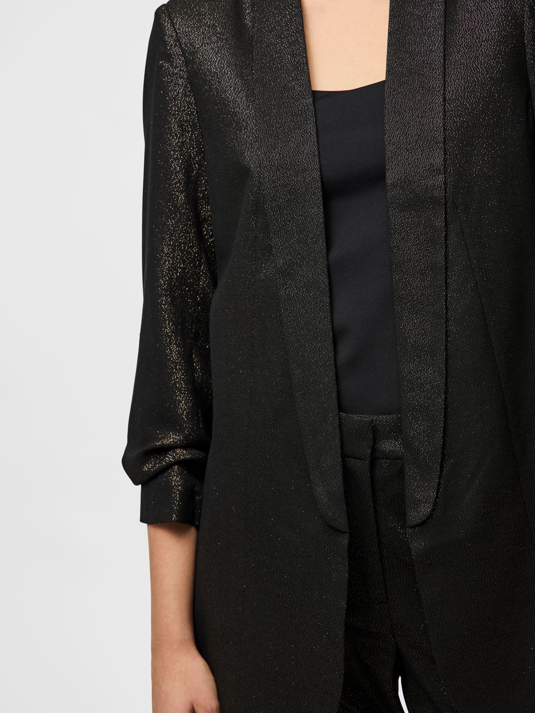 PIECES Pcbosella 3/4 Glitter Blazer Noos donna Nero