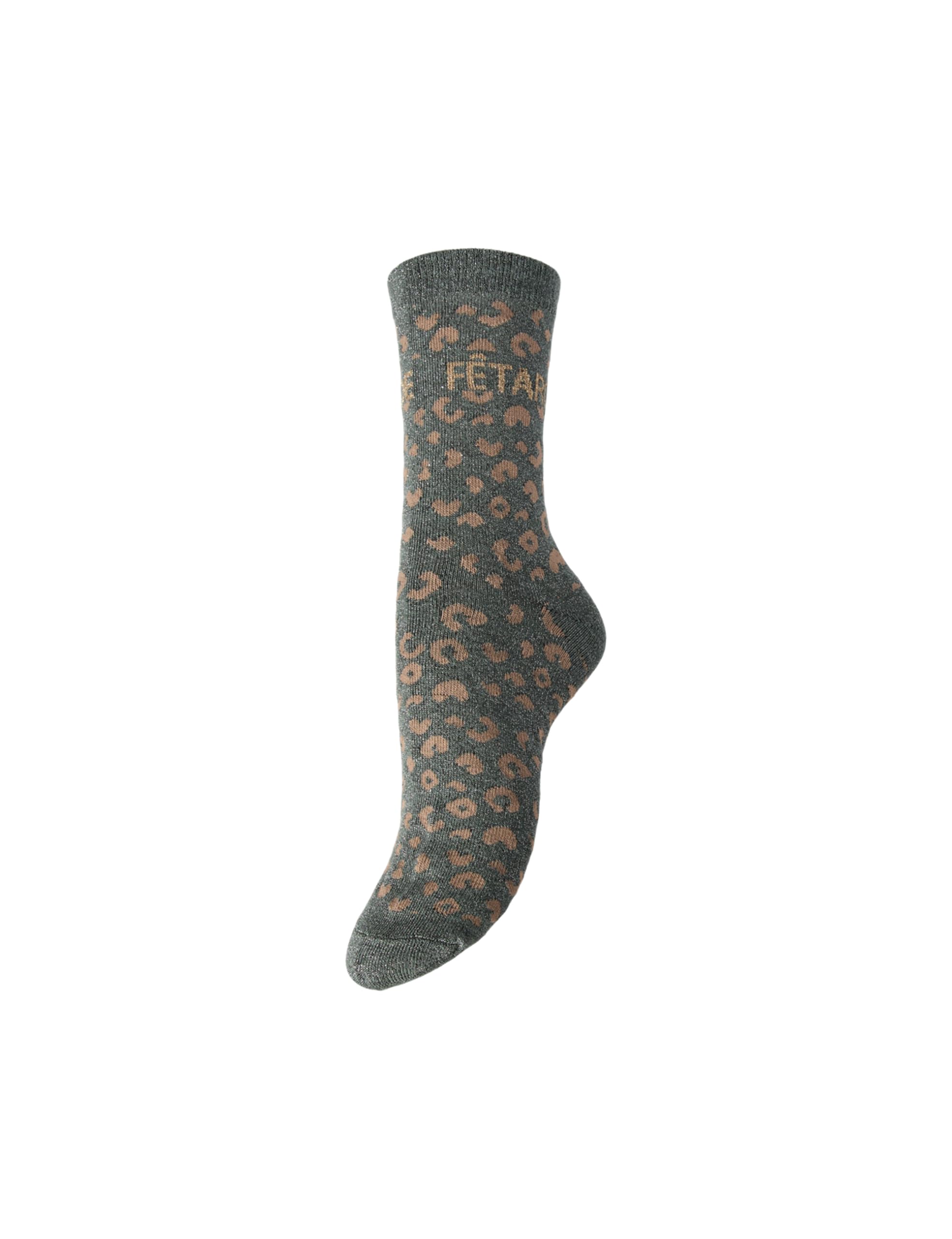 Pieces Pcsebby Leo Statement Lurex Socks FC calzini bordeaux