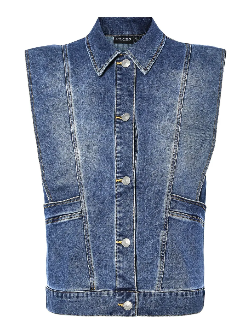 Pieces PCFemma gilet jeans XS denim blu