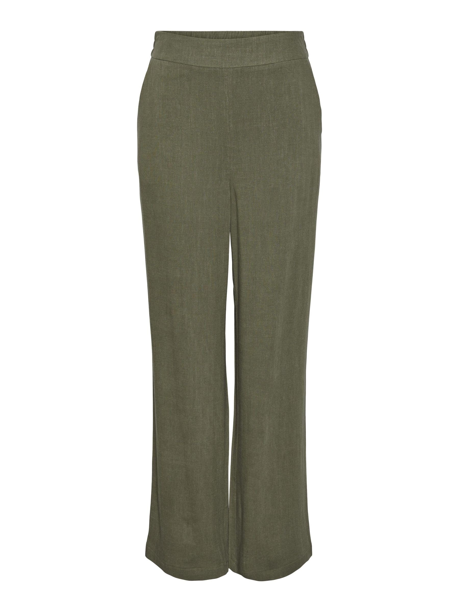Pieces Pcvinsty HW Linen Pant Noos pantaloni in lino