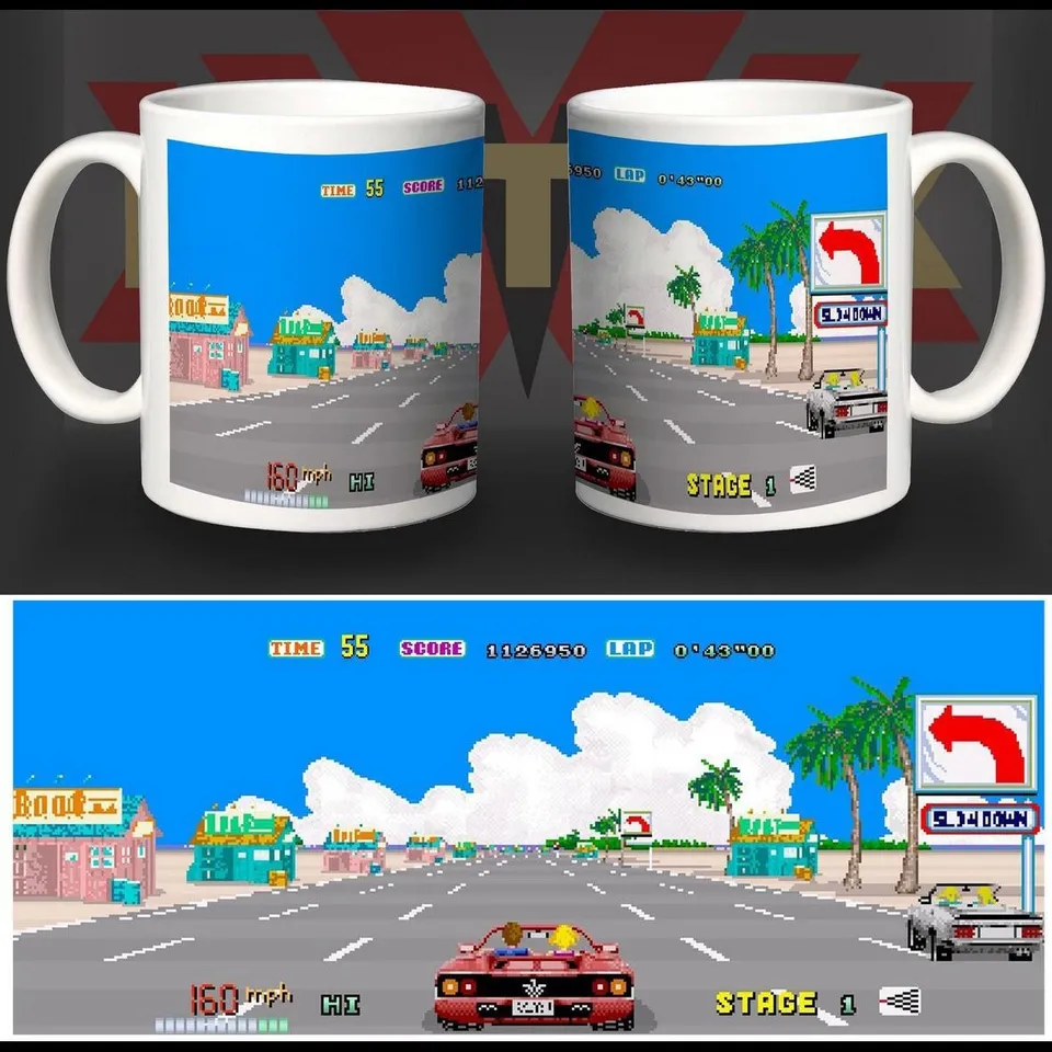 Matrix Music Store Vintage Videogame Out Run tazza ceramica