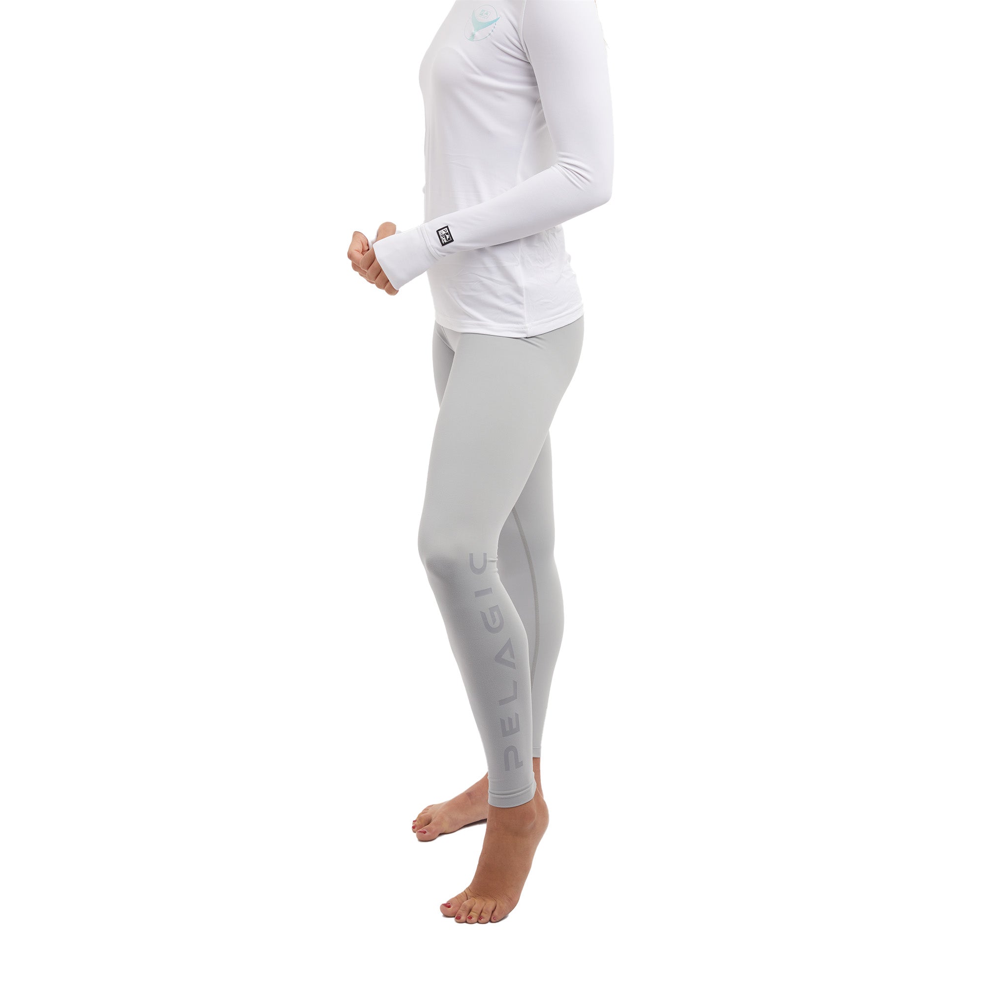 Pelagic Baja Ws leggings donna grigio chiaro nylon elasticizzato