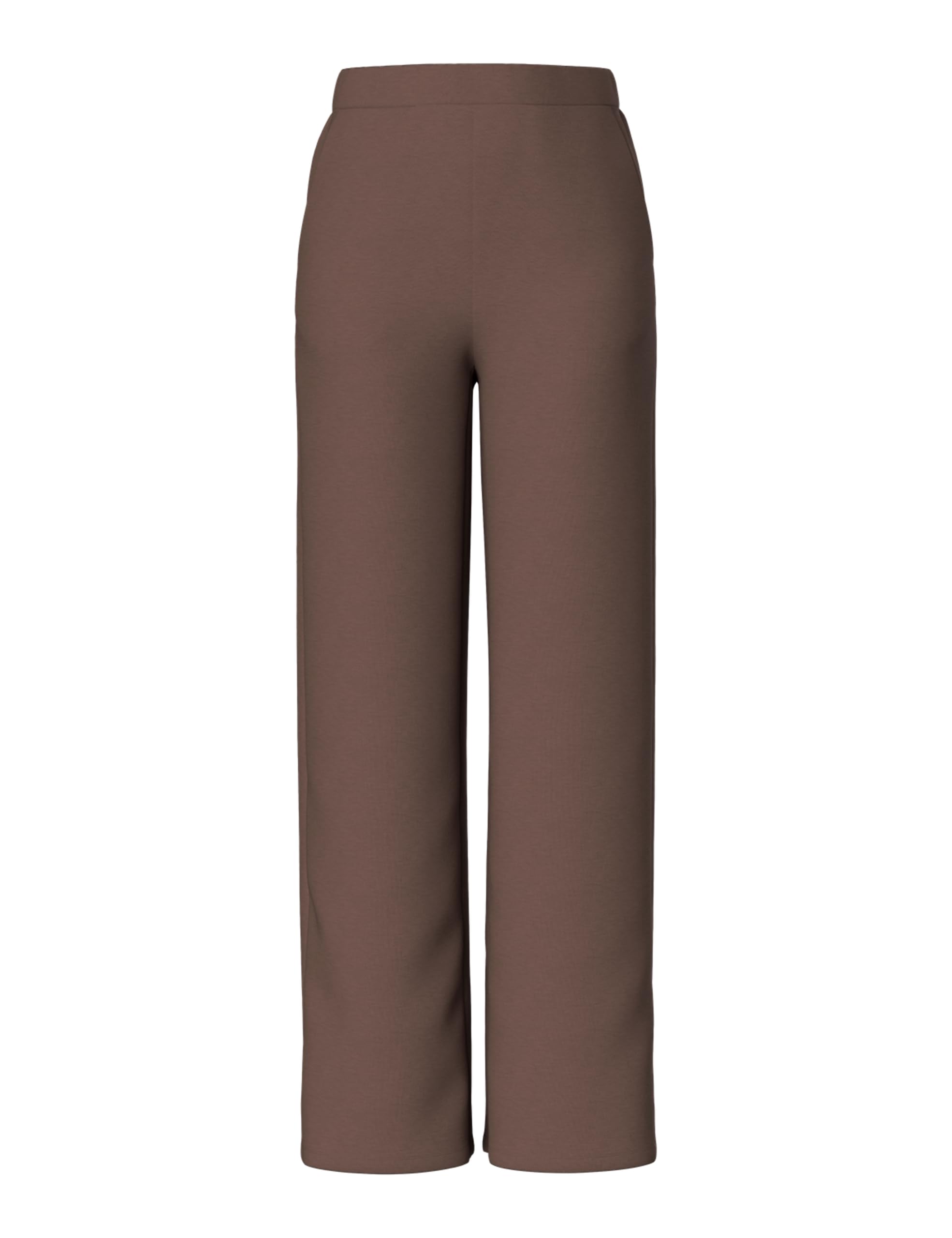 Pieces Pcmichelle Scuba HW Pants pantaloni argento vita alta