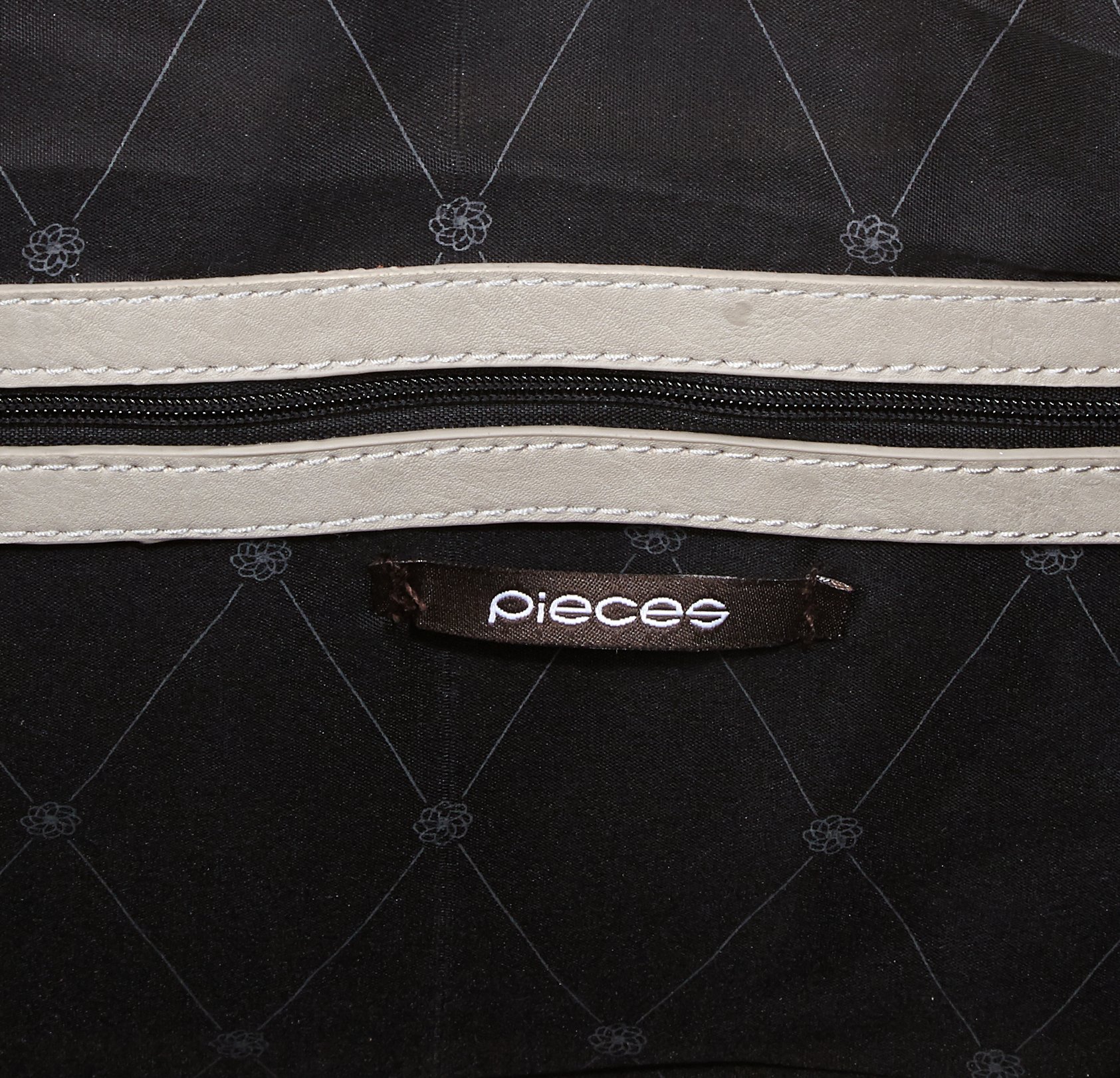 Pieces Grine Canvas Net borsa a spalla 35x42x12 cm tela