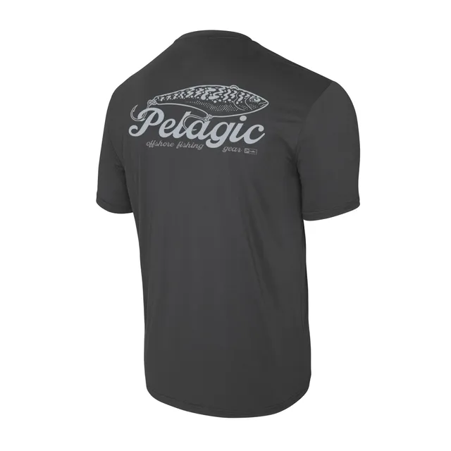 Pelagic Freespool Get Hooked maglietta uomo grafite UPF 50+