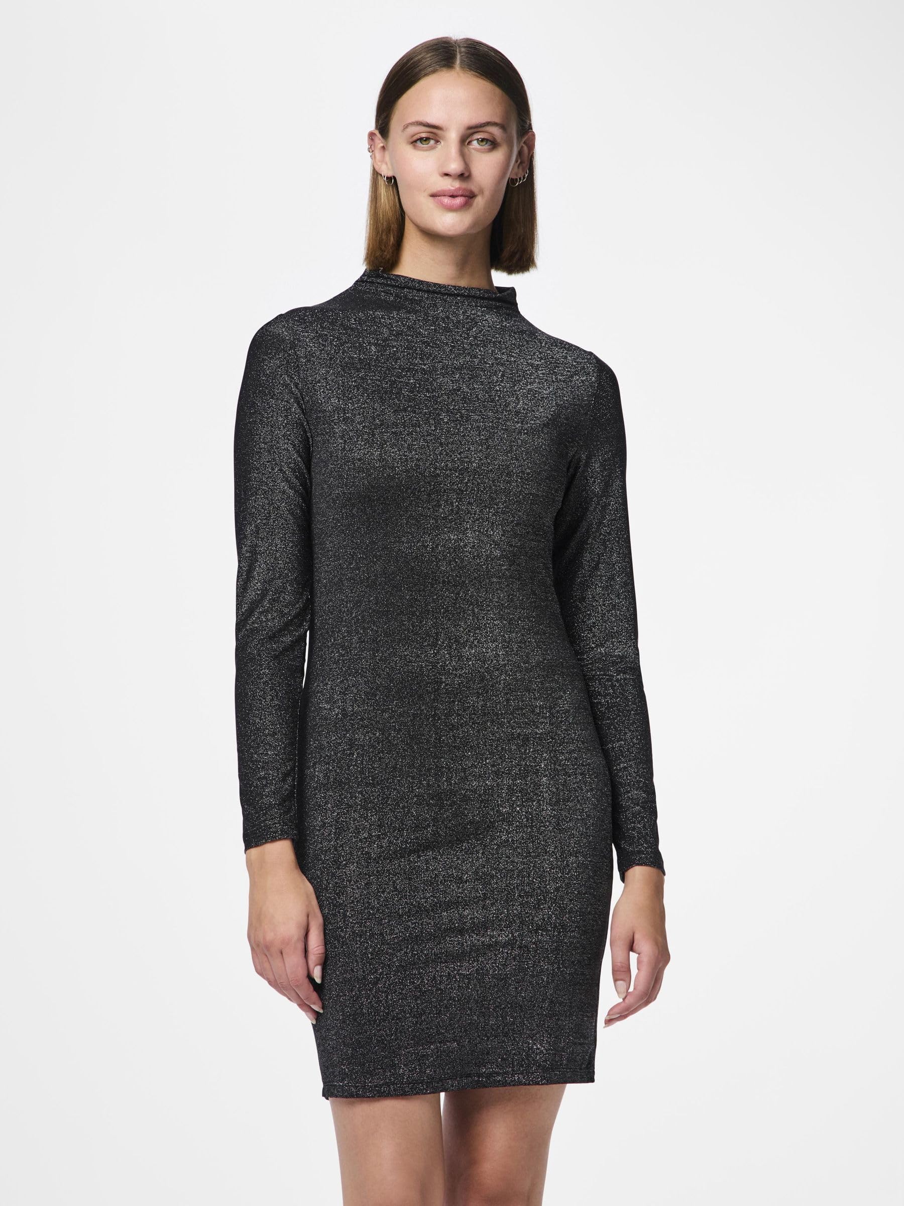 Pieces Pcmonica LS Glitter Dress Noos vestito donna taglia M