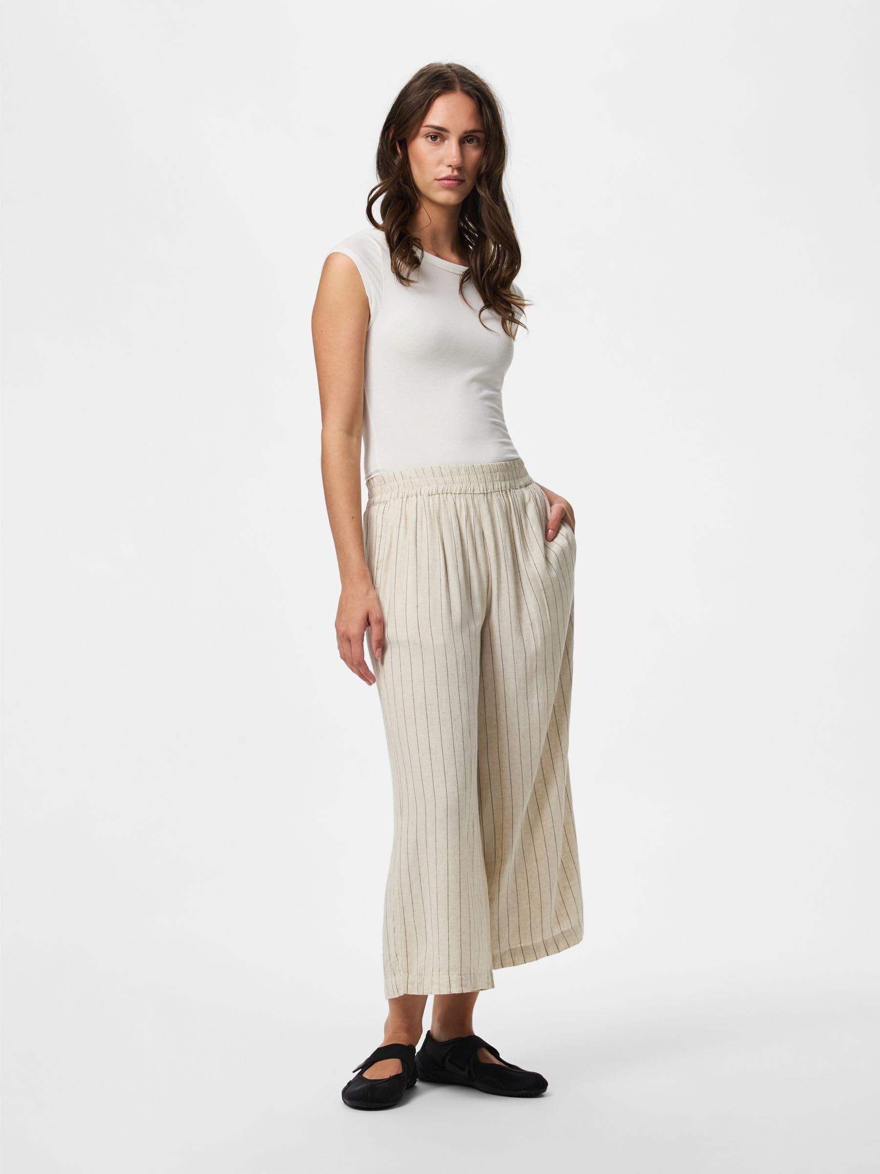 Pieces Pcpia culotte donna tessuto leggero