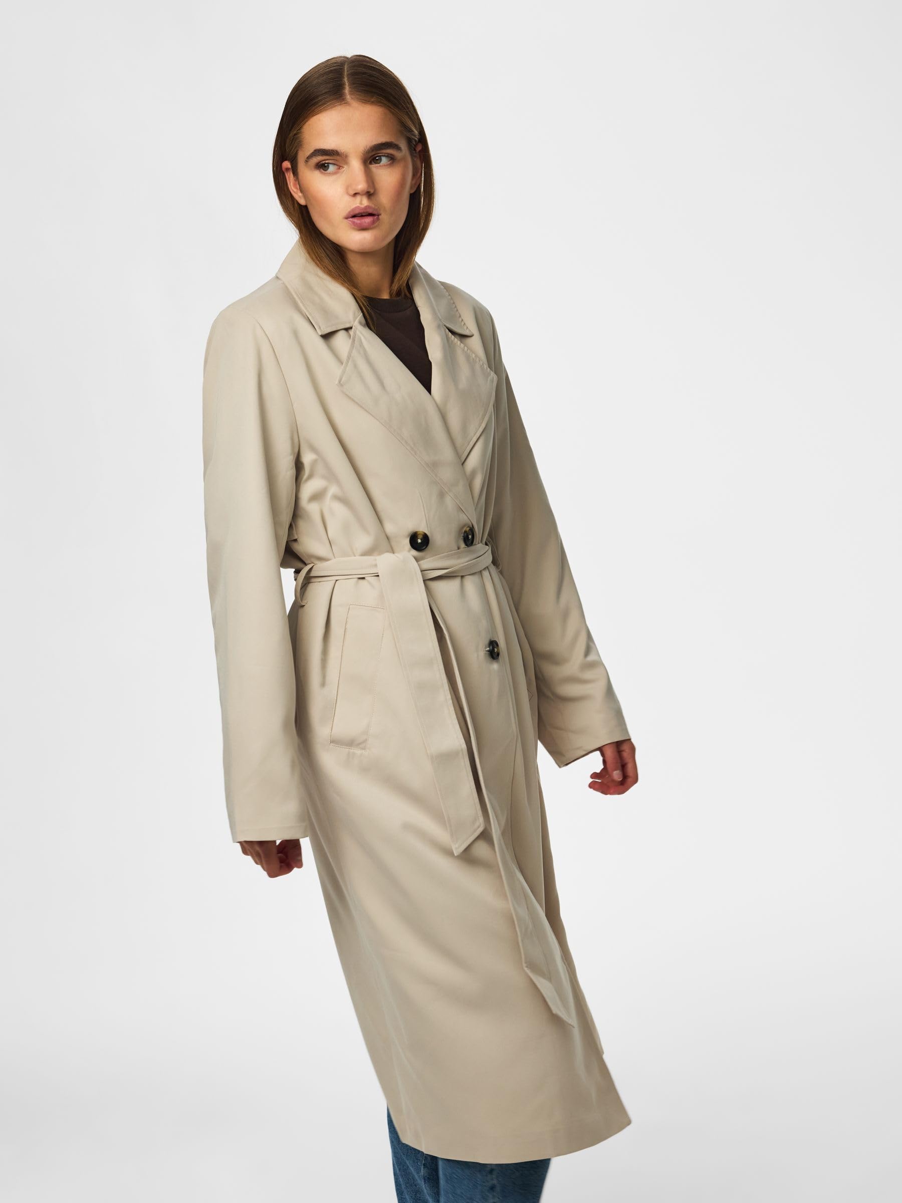 PIECES Pcscarlett Ls Trench Coat Noos trench donna manica lunga