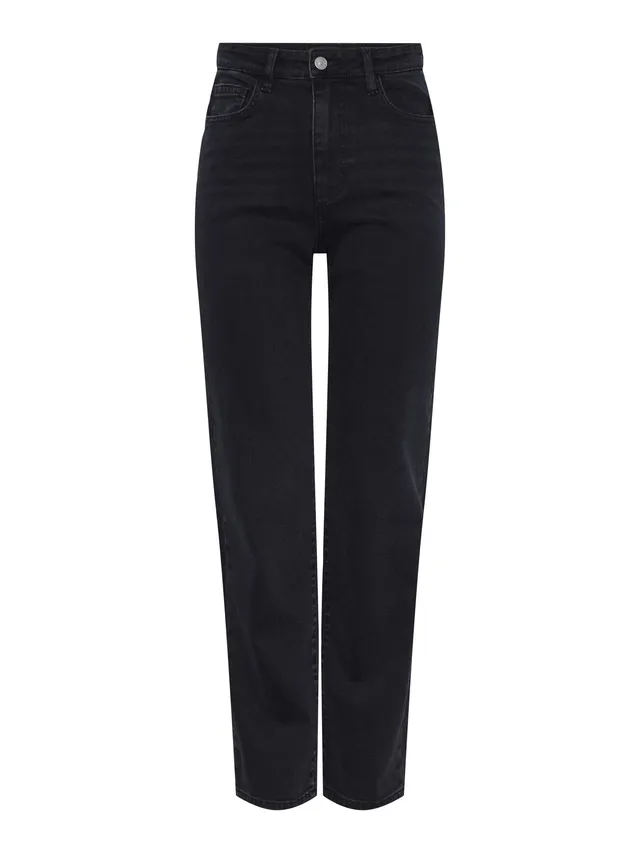 Pieces Pckelly HW Straight jeans donna blu denim