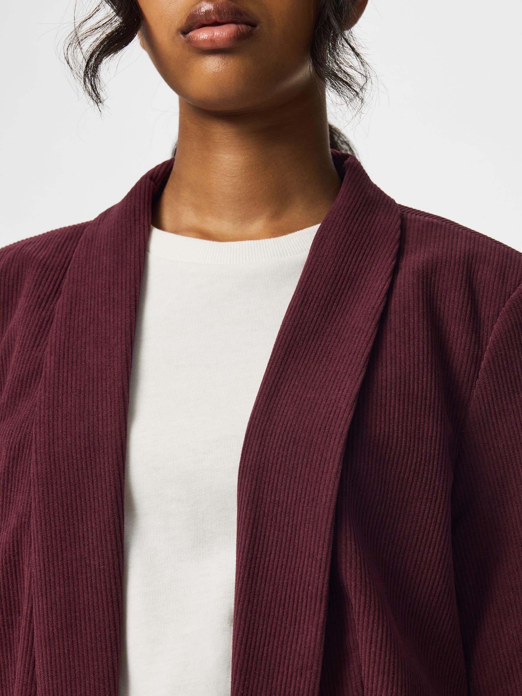 Pieces Pcbosella 3/4 Corduroy Blazer donna velluto