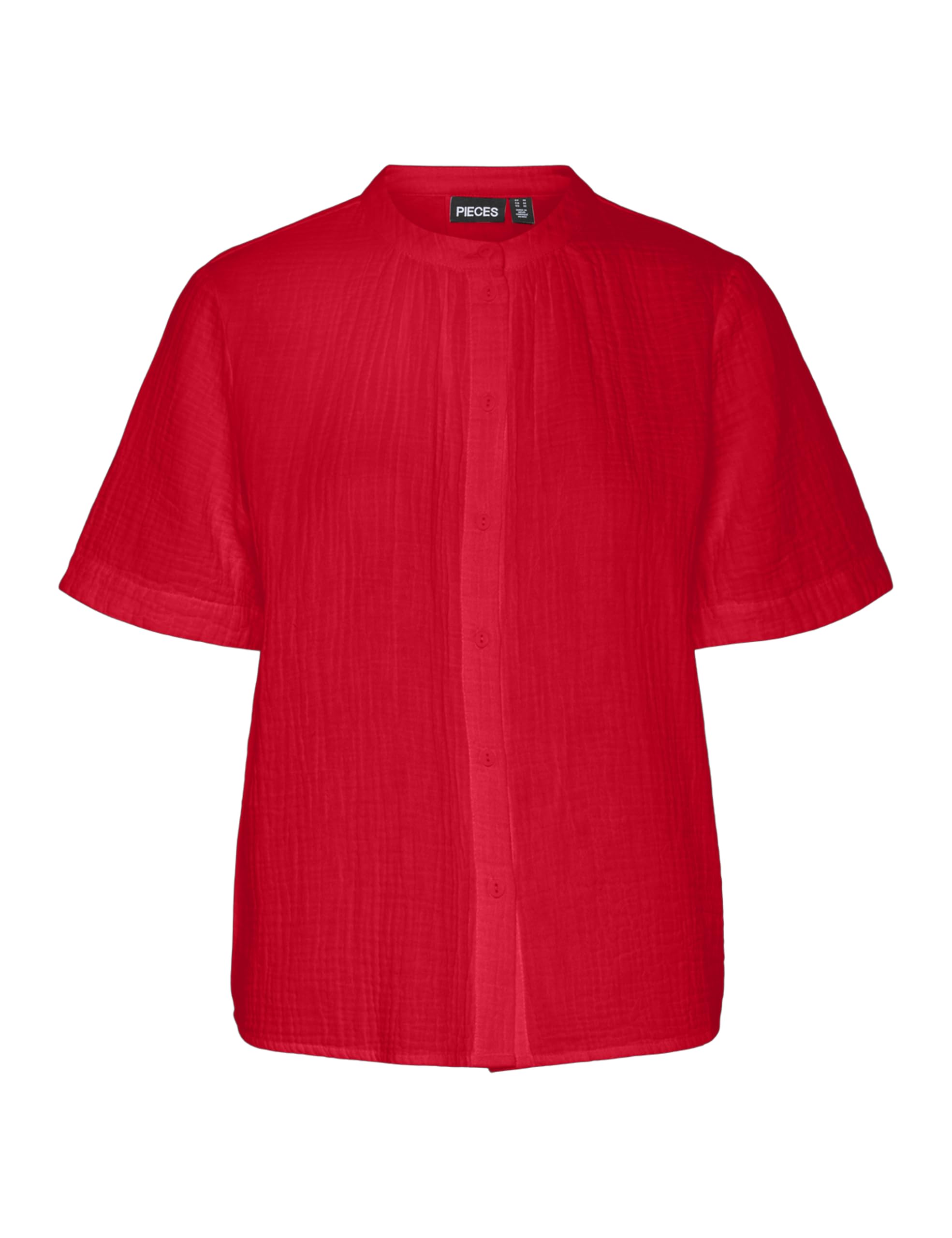 Pieces Pcsastina Shirt camicia donna maniche corte cotone