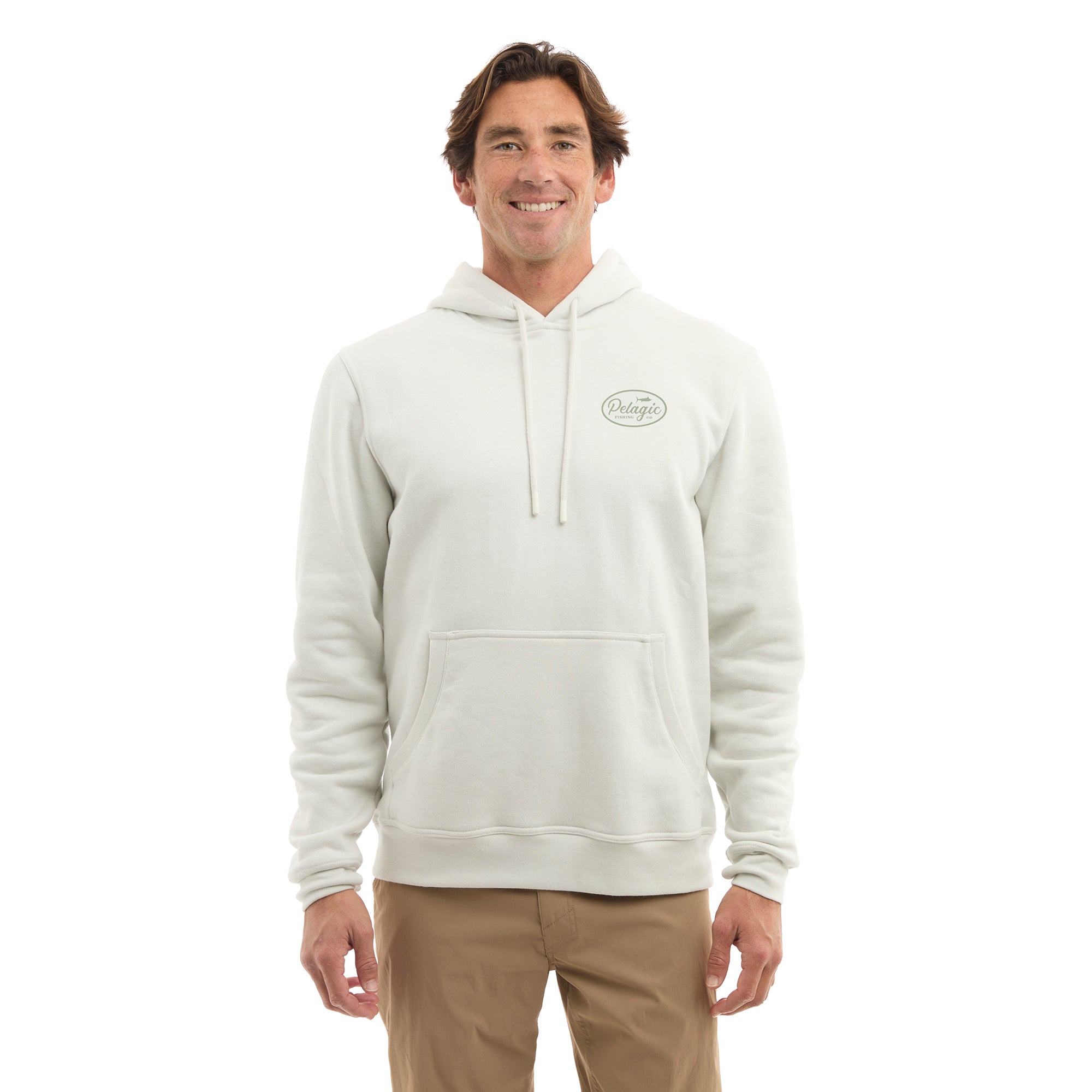 Pelagic Osborn Circled felpa cappuccio cotone Bone