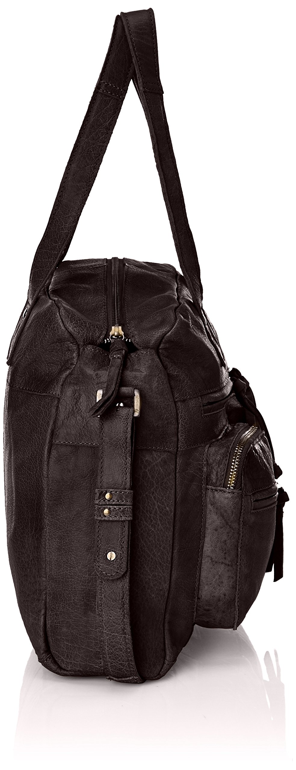 Pieces Mui Leather Bag borsa tracolla donna nera