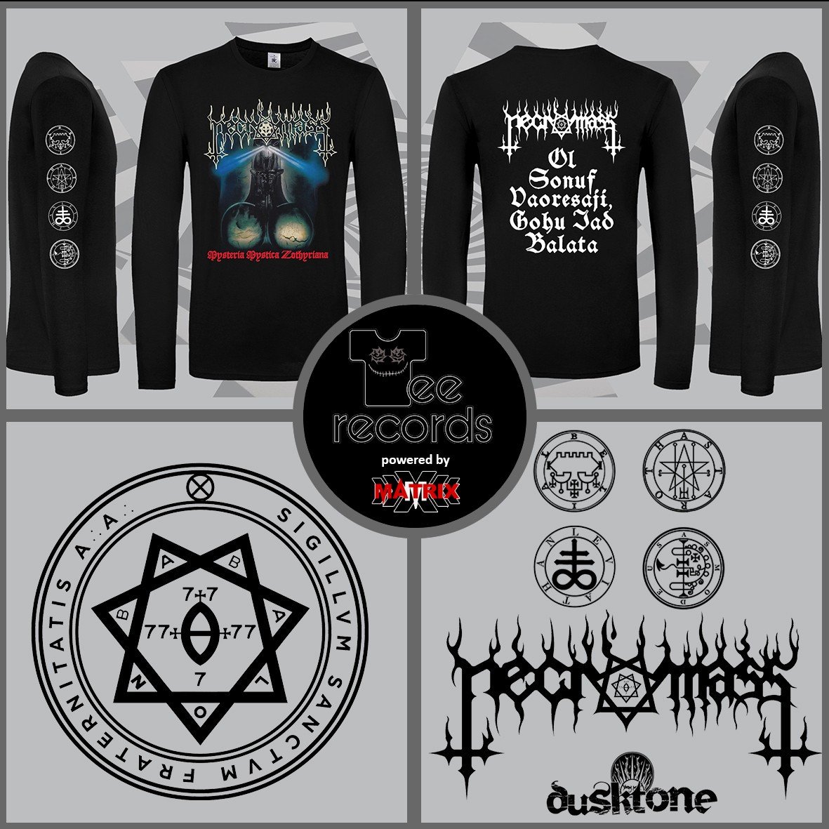 Necromass Mysteria Mystica Zothyriana t-shirt cotone organico