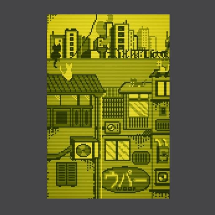 Matrix Music Store Woop Gameboy Cats t-shirt cotone unisex