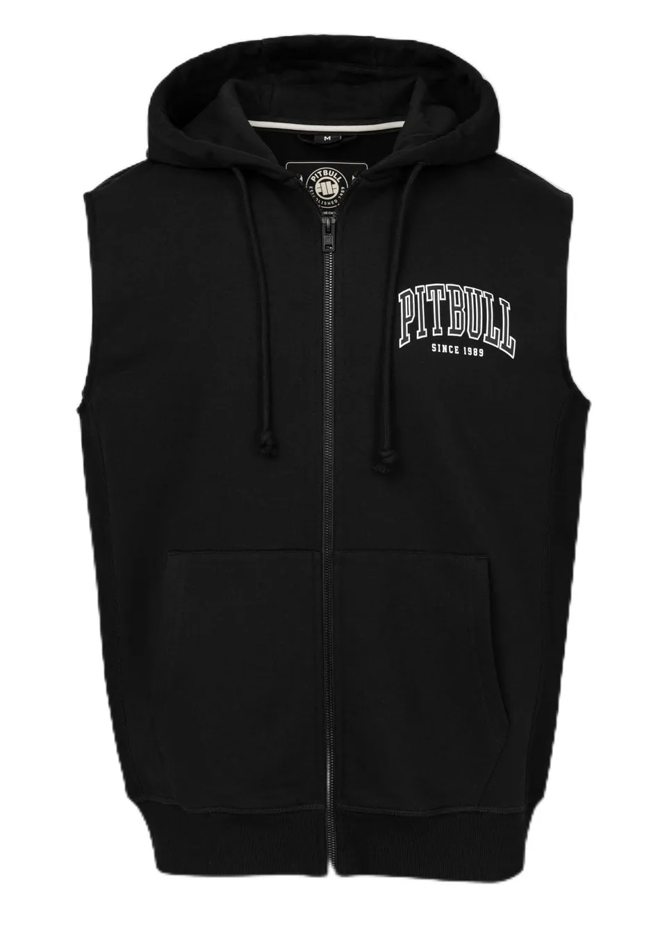 Pitbull Badger gilet uomo con cappuccio zip senza maniche