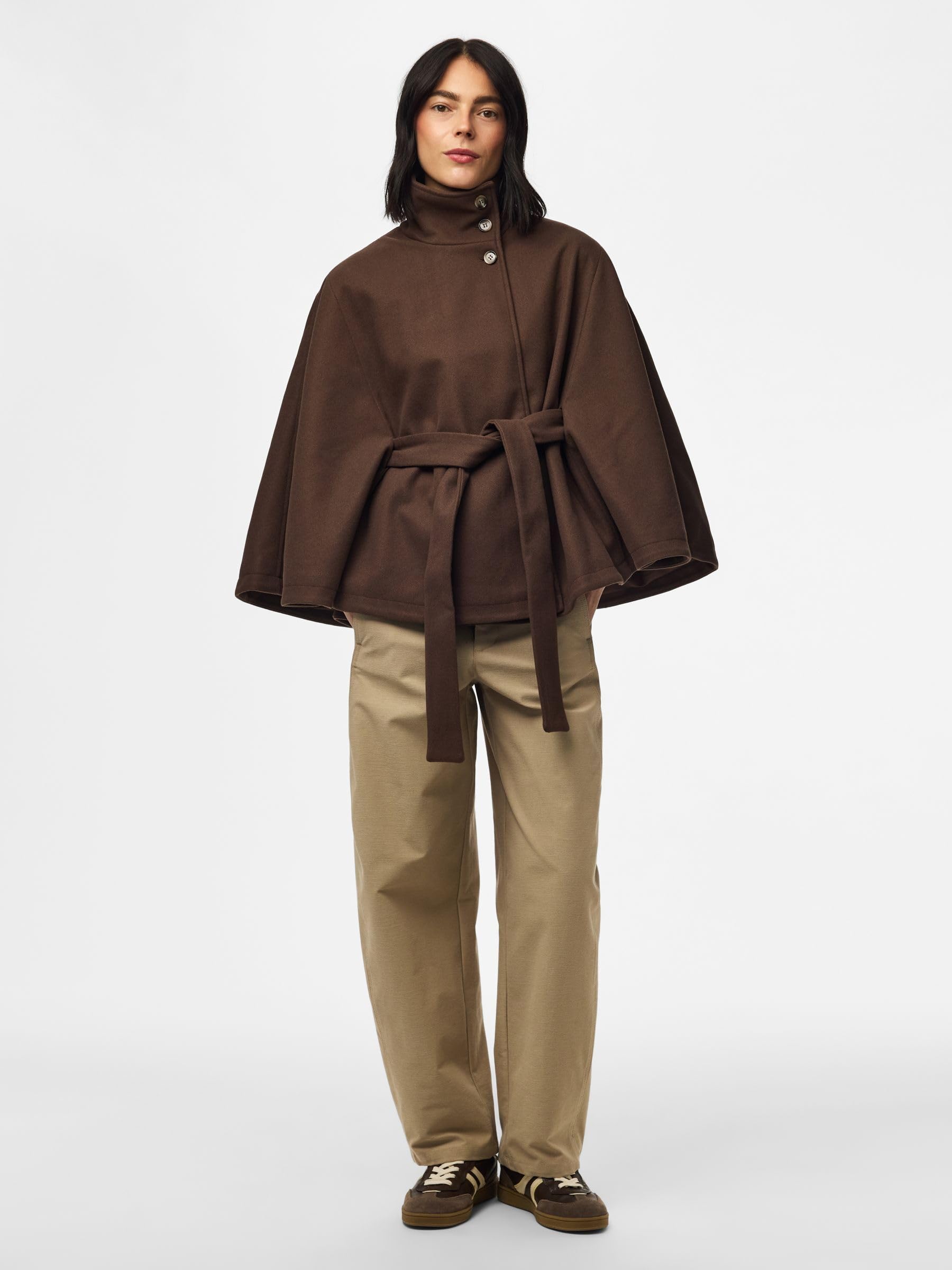 Pieces Pcaiken Cape giacca con cintura donna