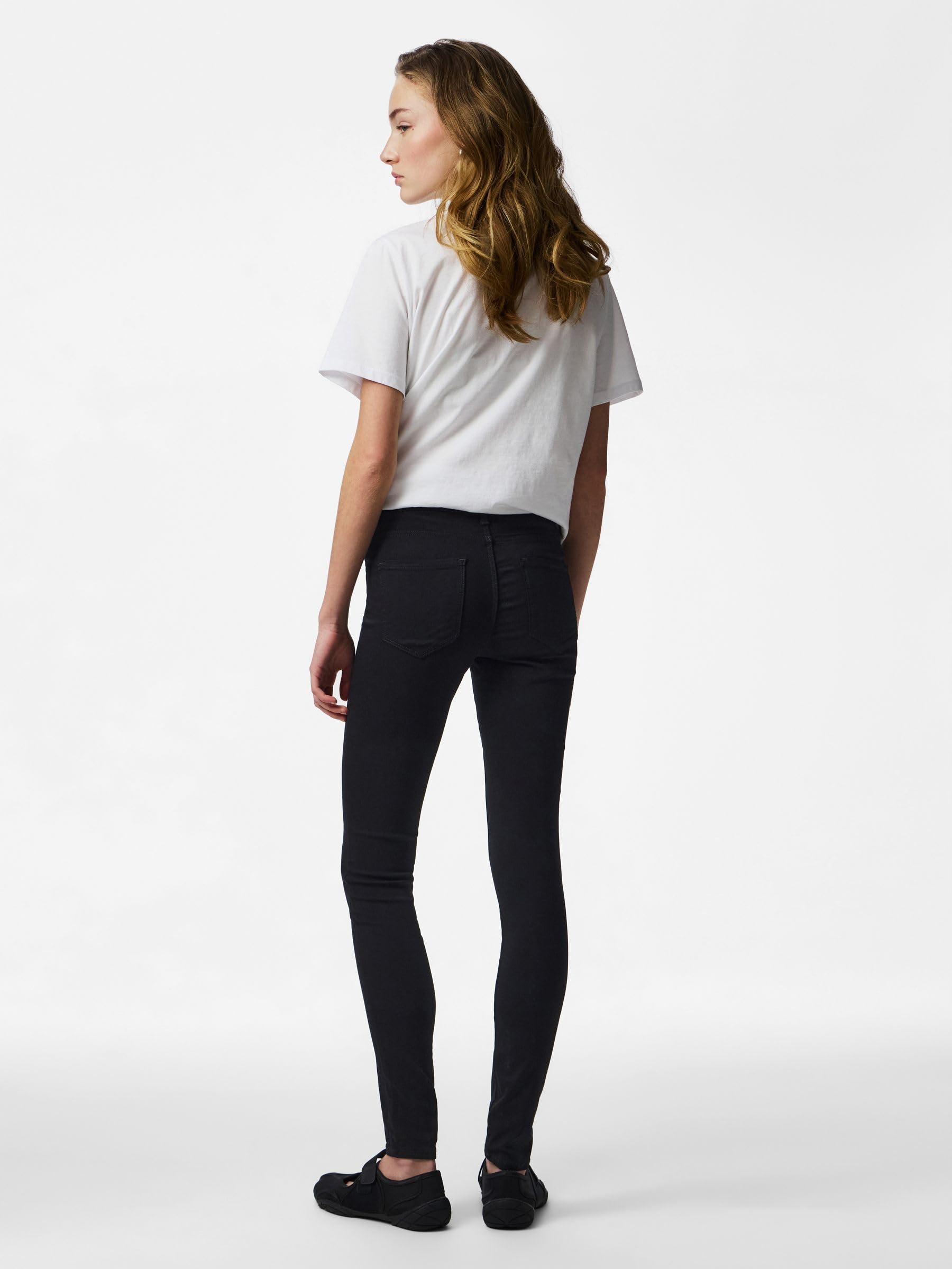 Pieces Pcskin Mw jeggings donna nero taglia L elasticizzati