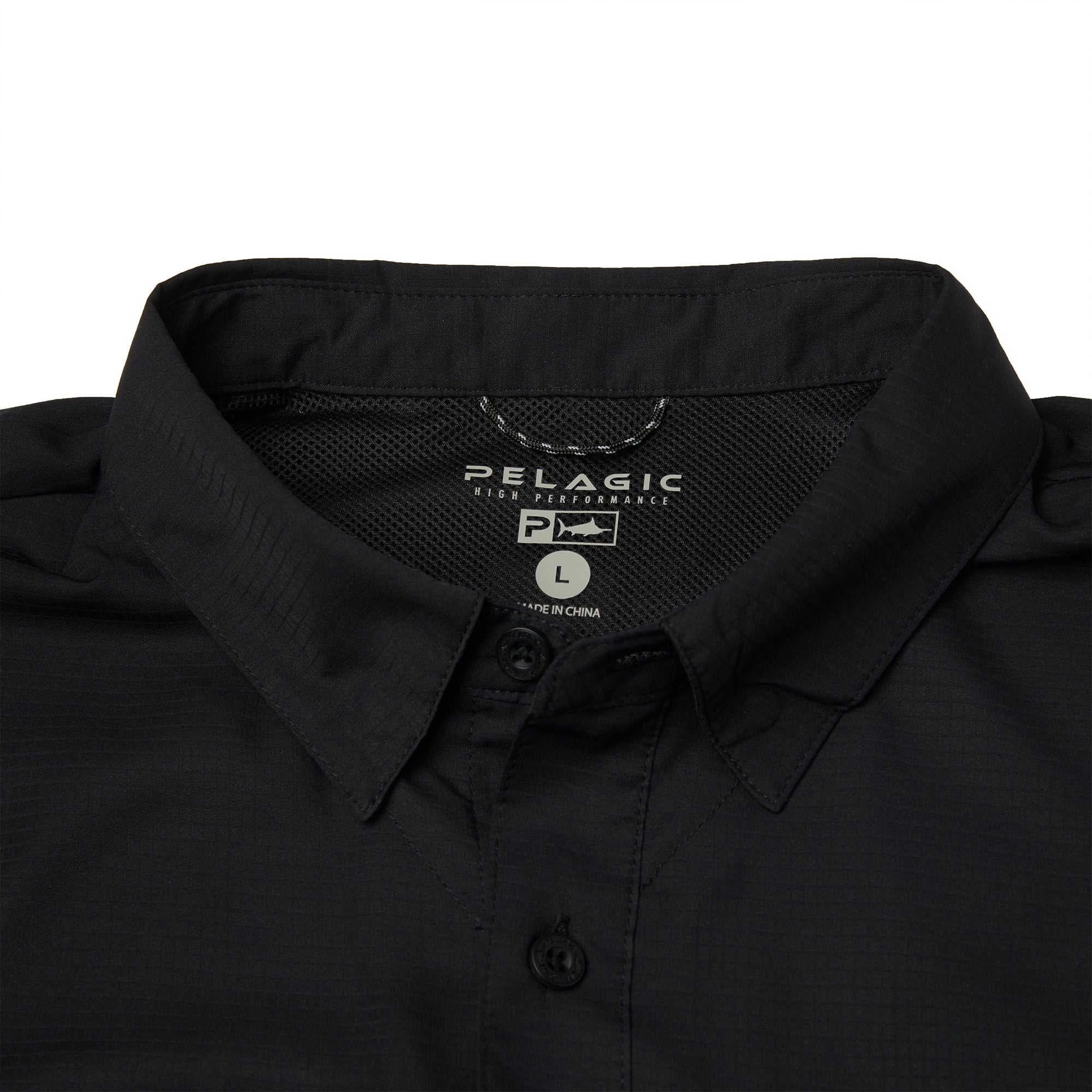Pelagic Keys LS camicia uomo nera UPF 50+