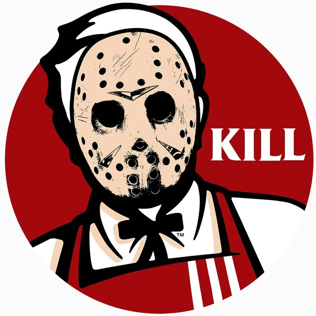 Kill KFC Jason t-shirt cotone unisex stampa horror