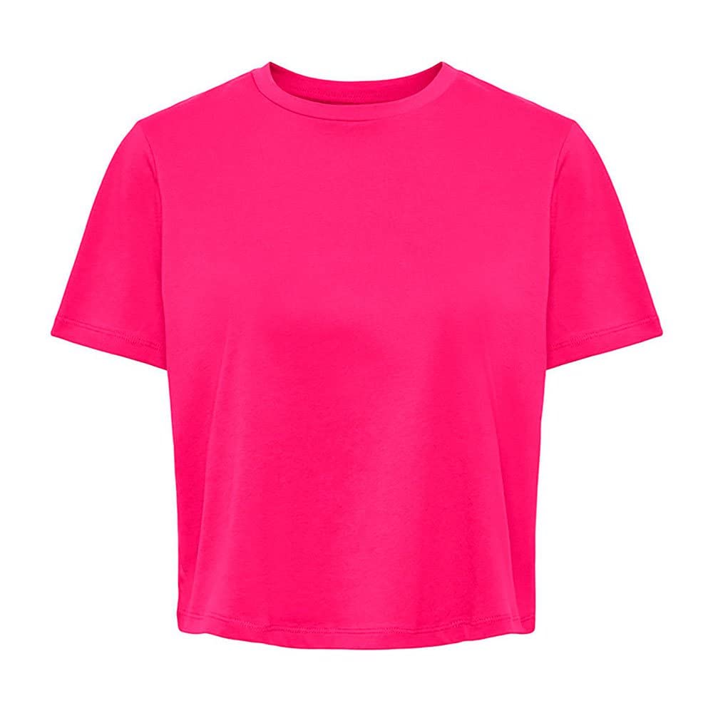 Pieces Pcrina top crop donna tinta unita cotone