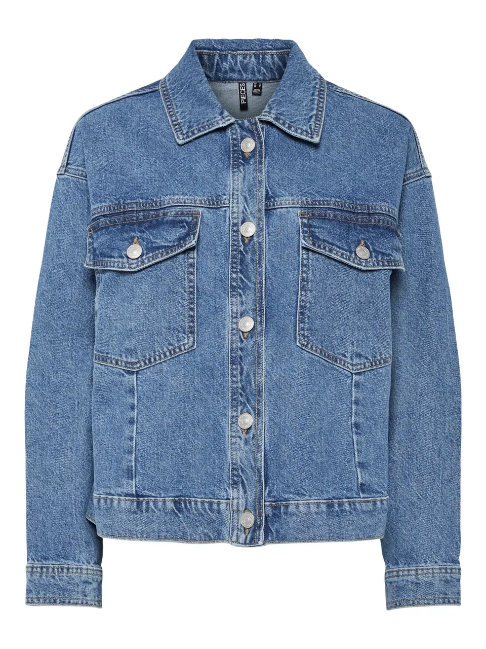 Pieces Pcelma Denim Noos Bc giacca jeans blu M vestibilità comoda