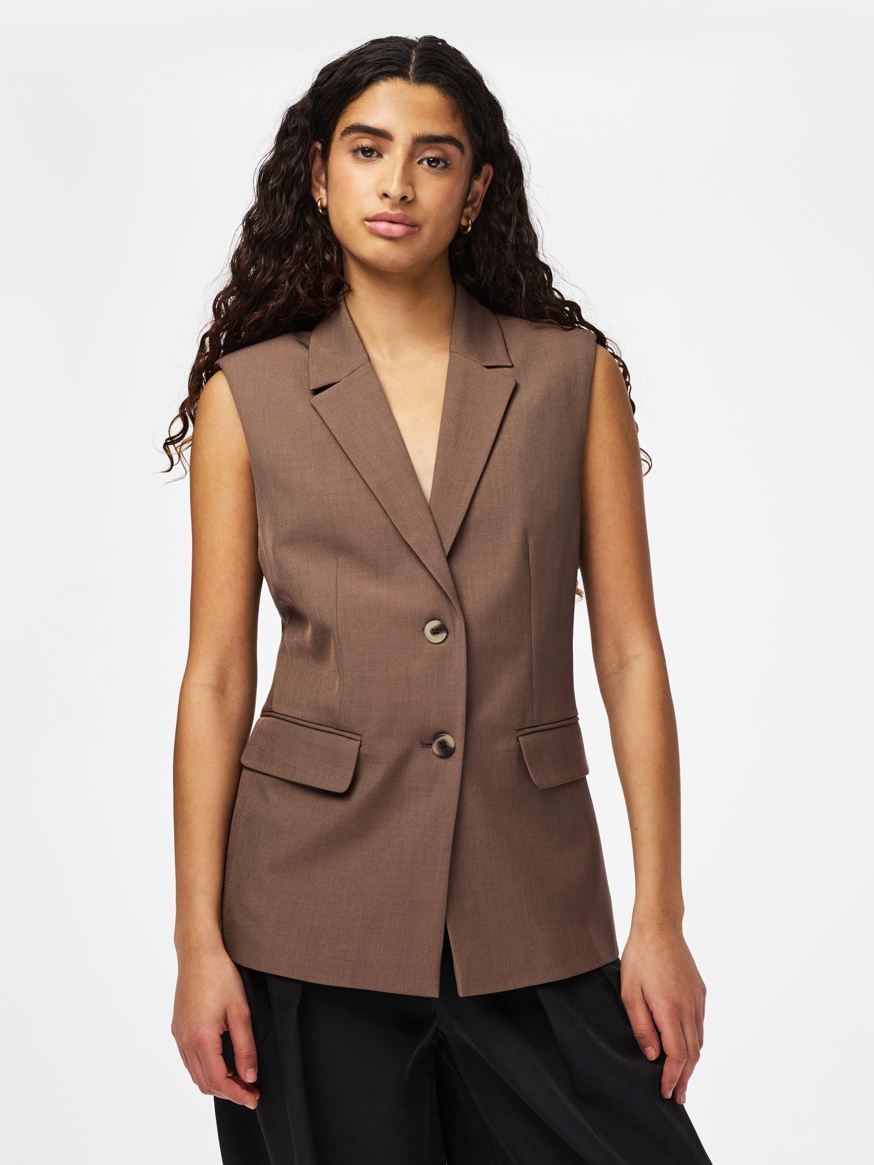 Pieces Pcblossom SL gilet blazer donna senza maniche