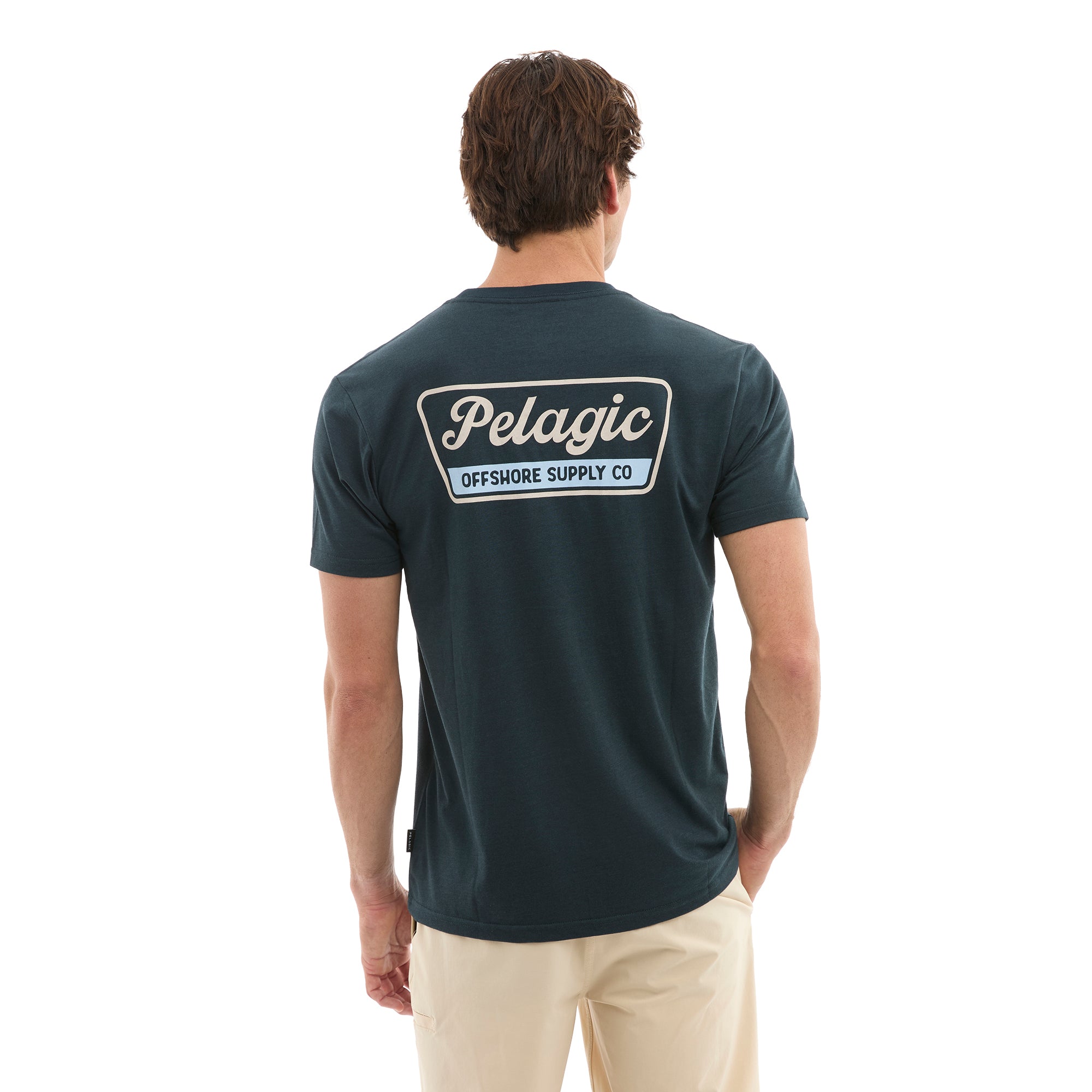 Pelagic Dockline maglietta uomo blu navy triblend morbido