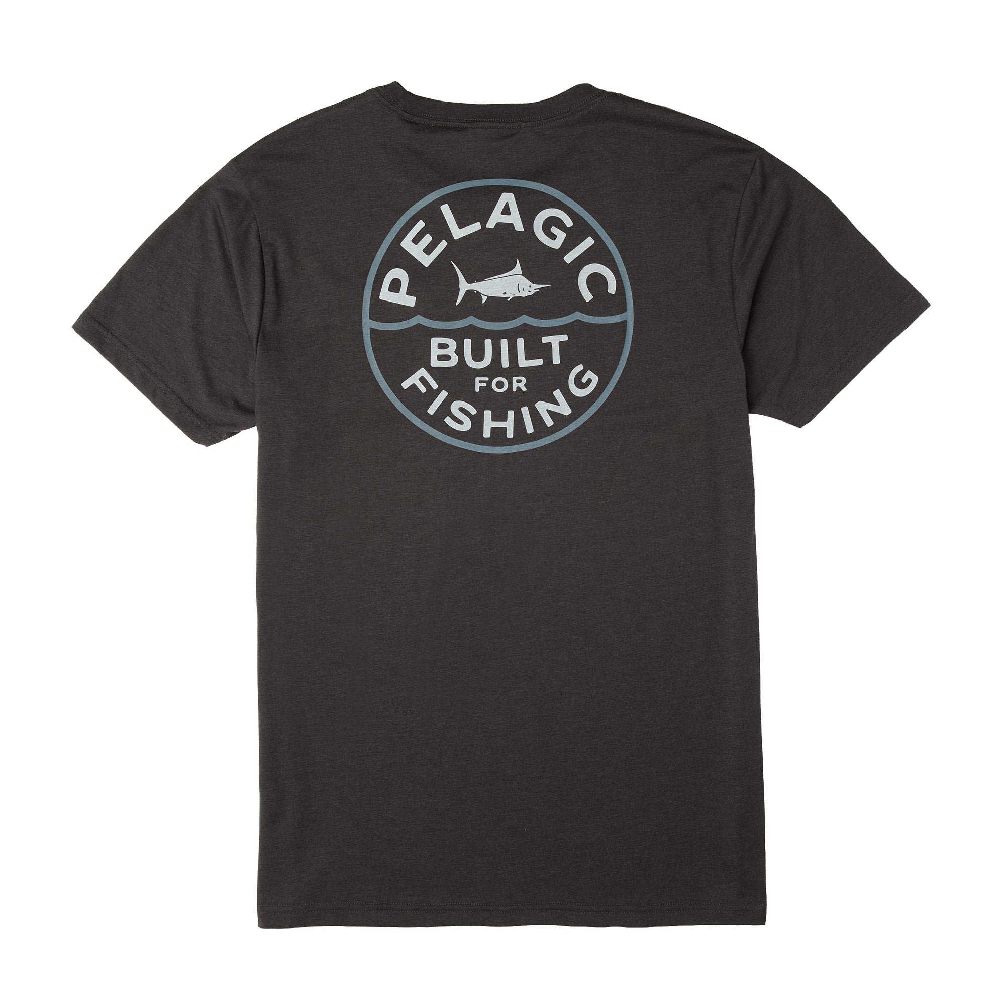 Pelagic Built t-shirt uomo nera mélange cotone