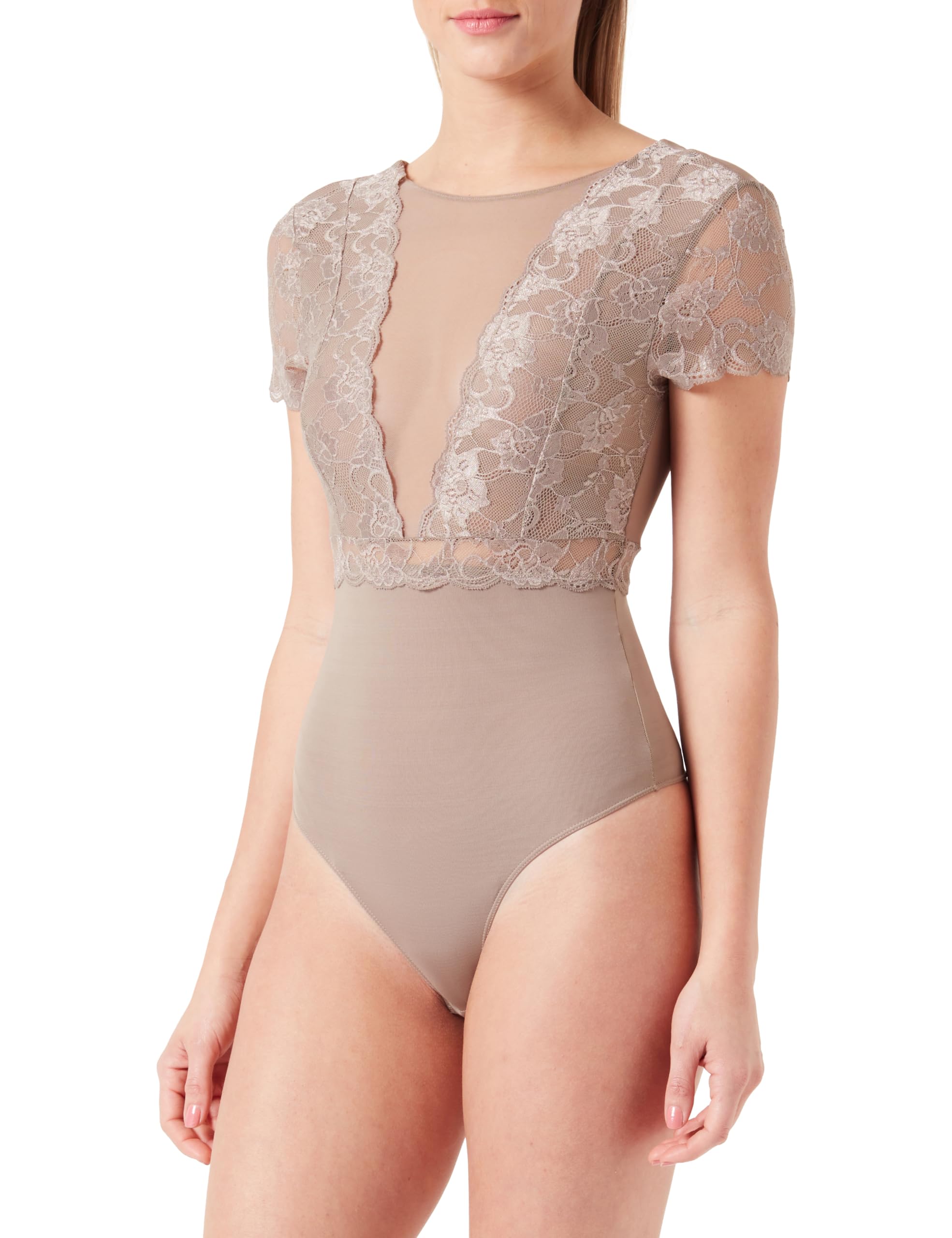 Pieces Pcsicca body donna manica corta elasticizzato