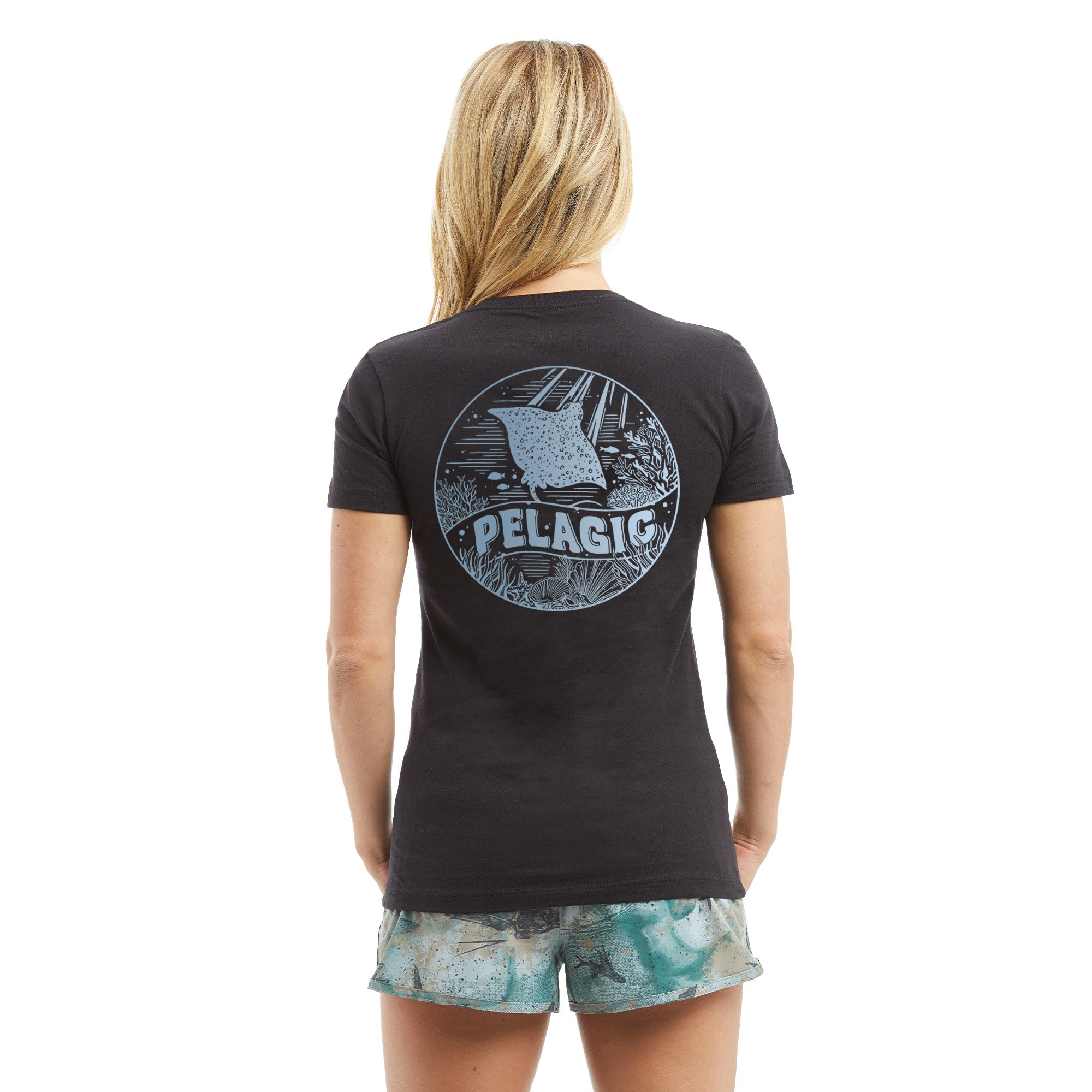 Pelagic Ws Raya maglietta donna Black cotone