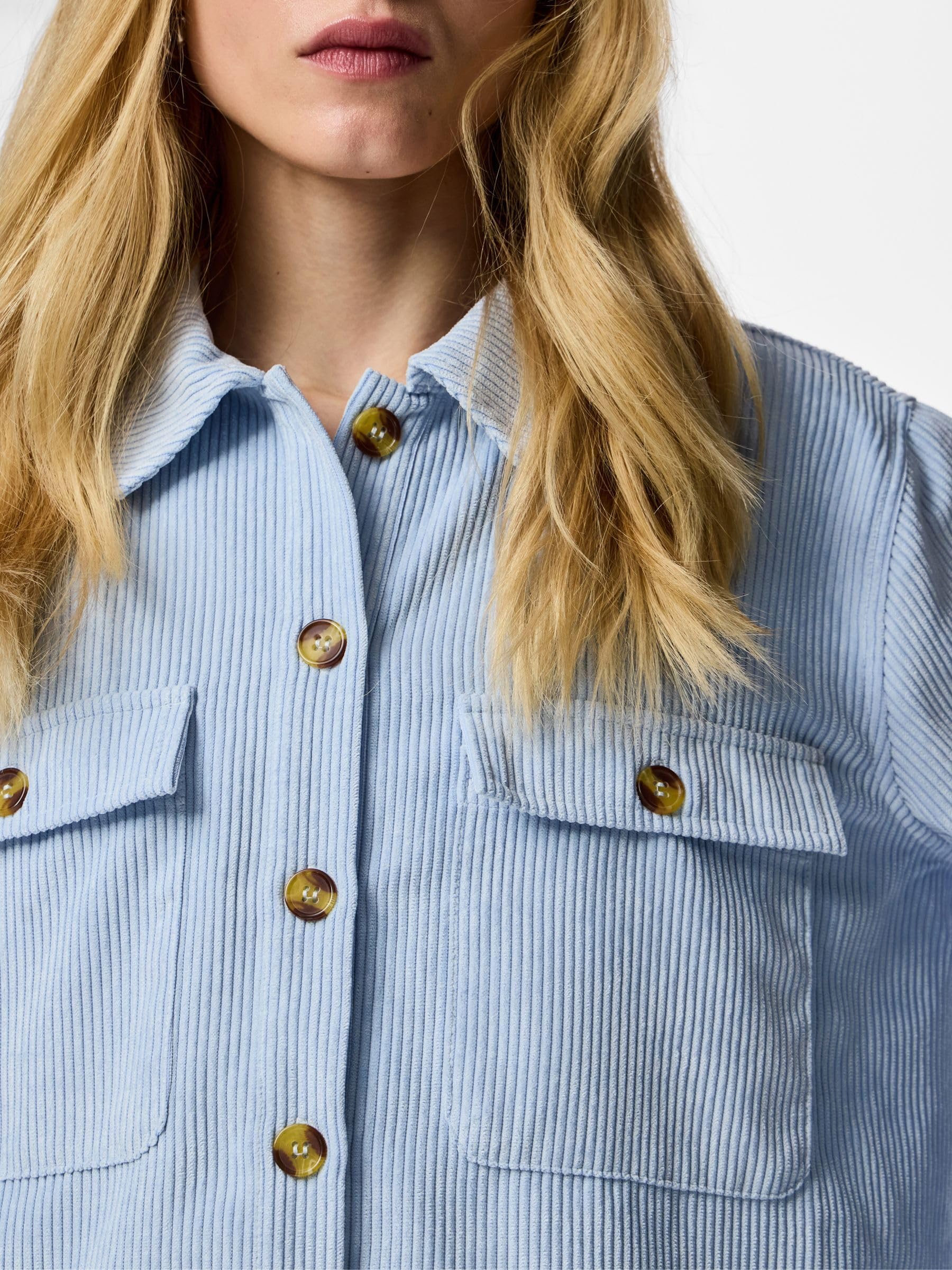 PIECES Pceffi LS Shirt Wvn Noos camicia XS blu manica lunga
