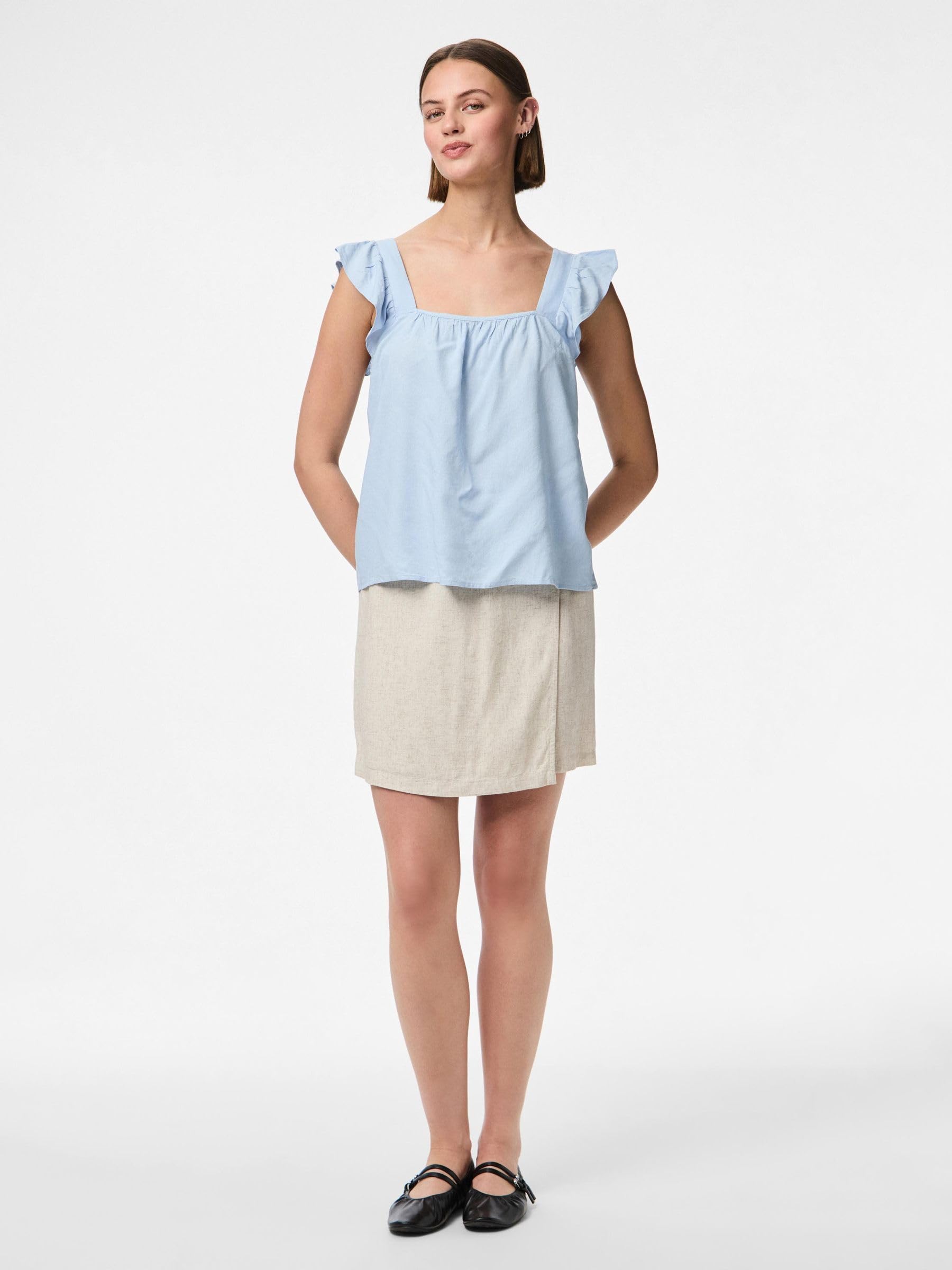 Pieces Ppia top donna smanicato tessuto traspirante