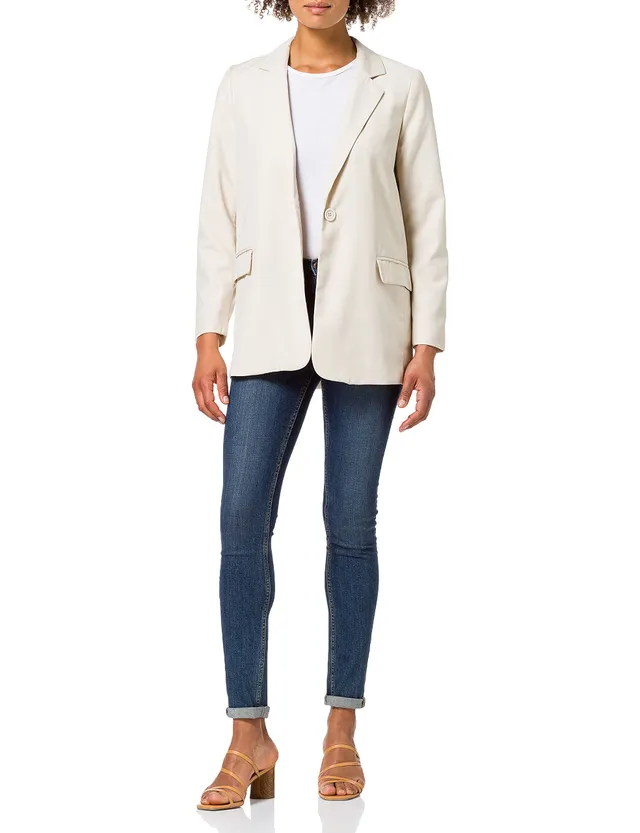 Pieces Pclimoane LS Blazer donna leggero monopetto