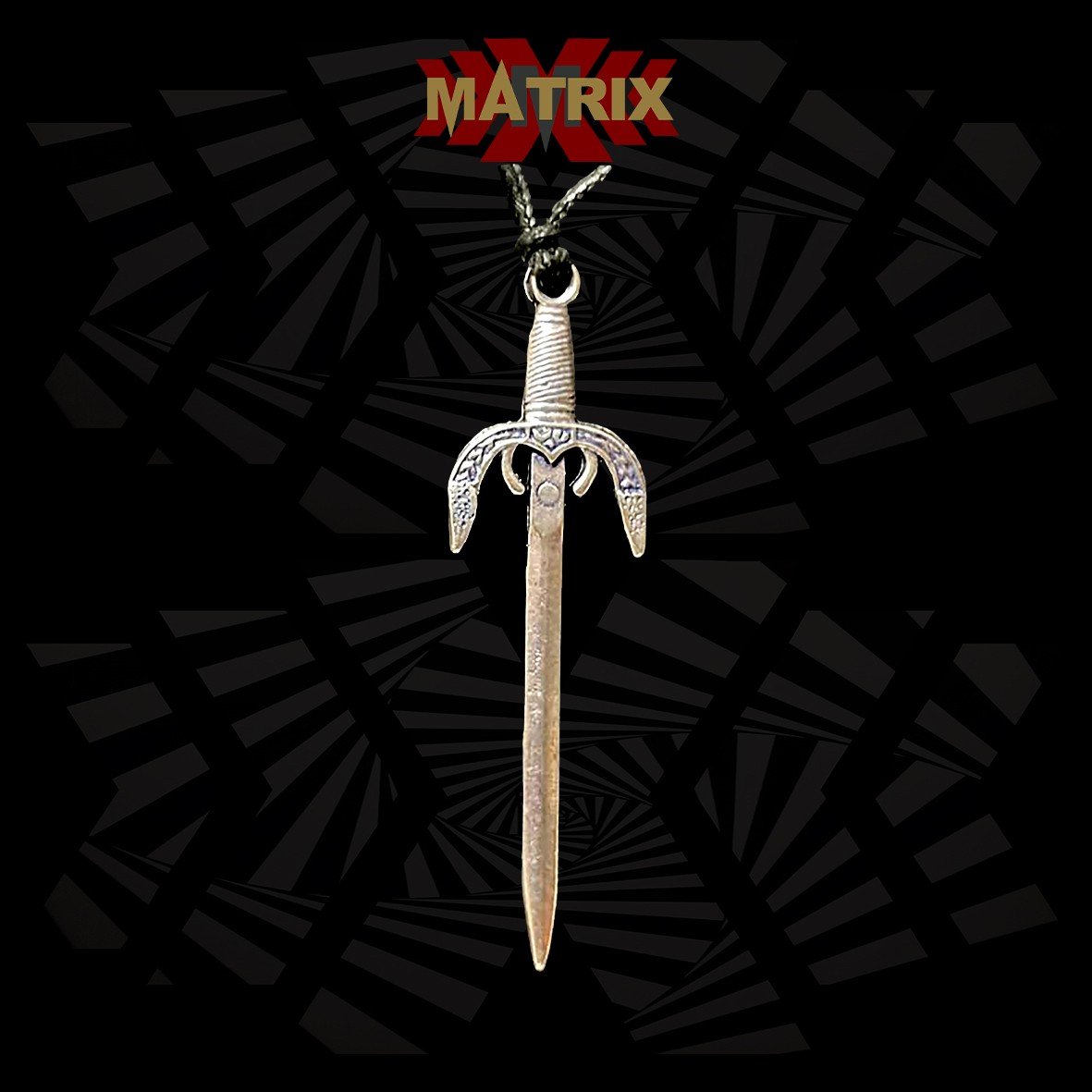 Matrix Music Store Sword Medieval Blade ciondolo zamak con cordino