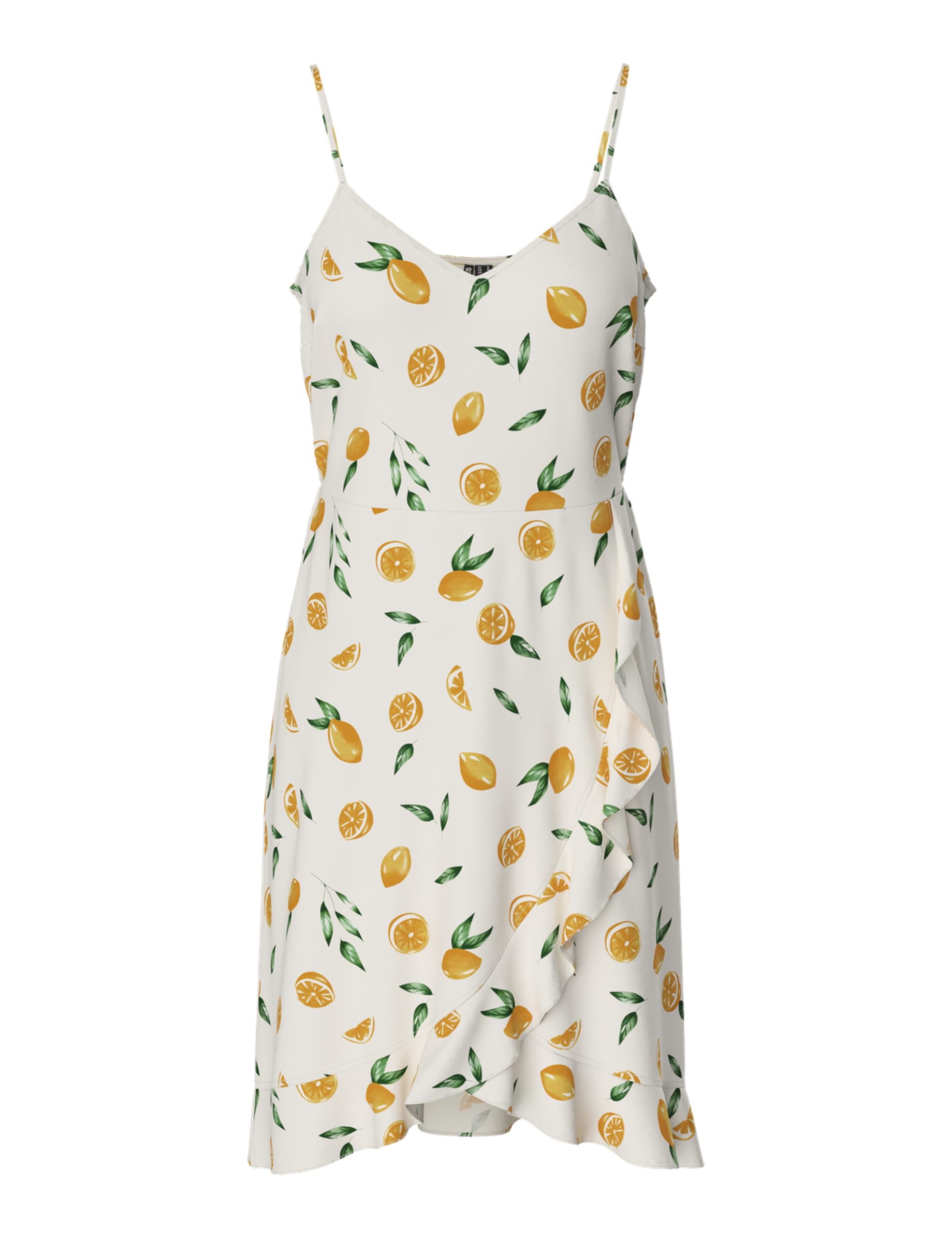 Pieces Pcnya Strap Flounce Dress abito donna L balze