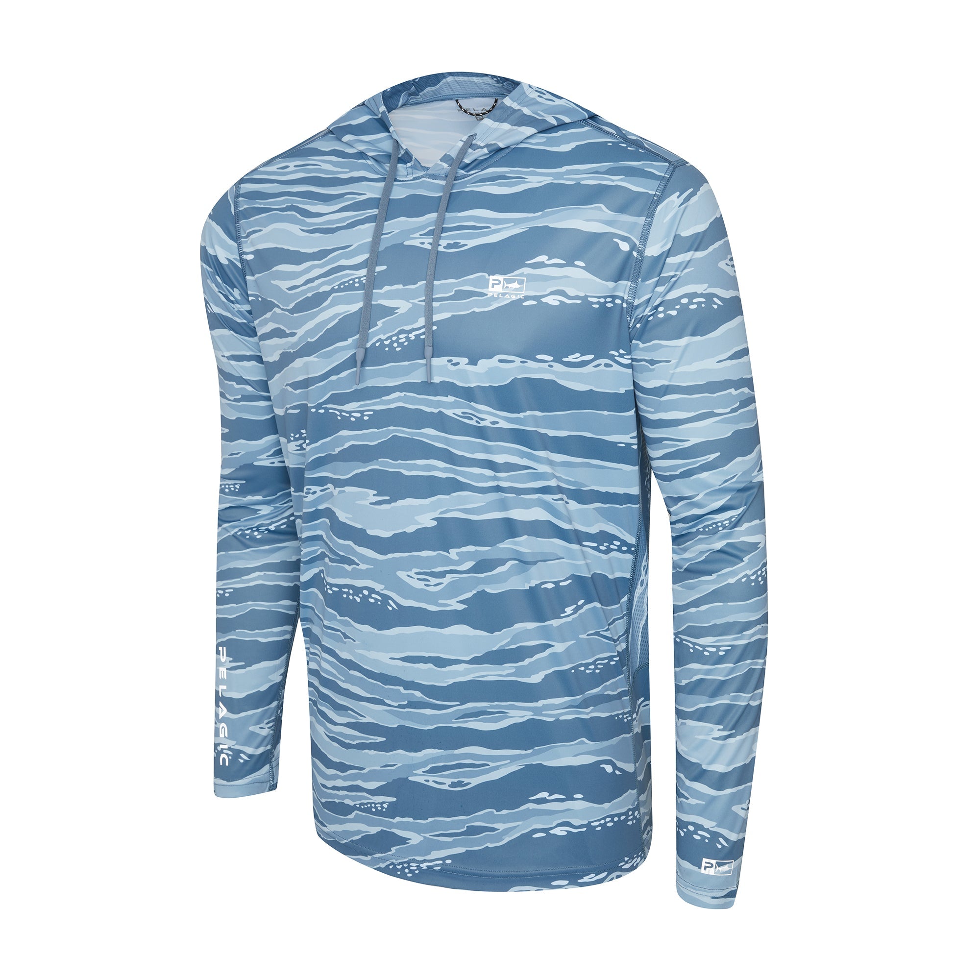 Pelagic Vaportek maglia pesca mimetica petrolio UPF 50+