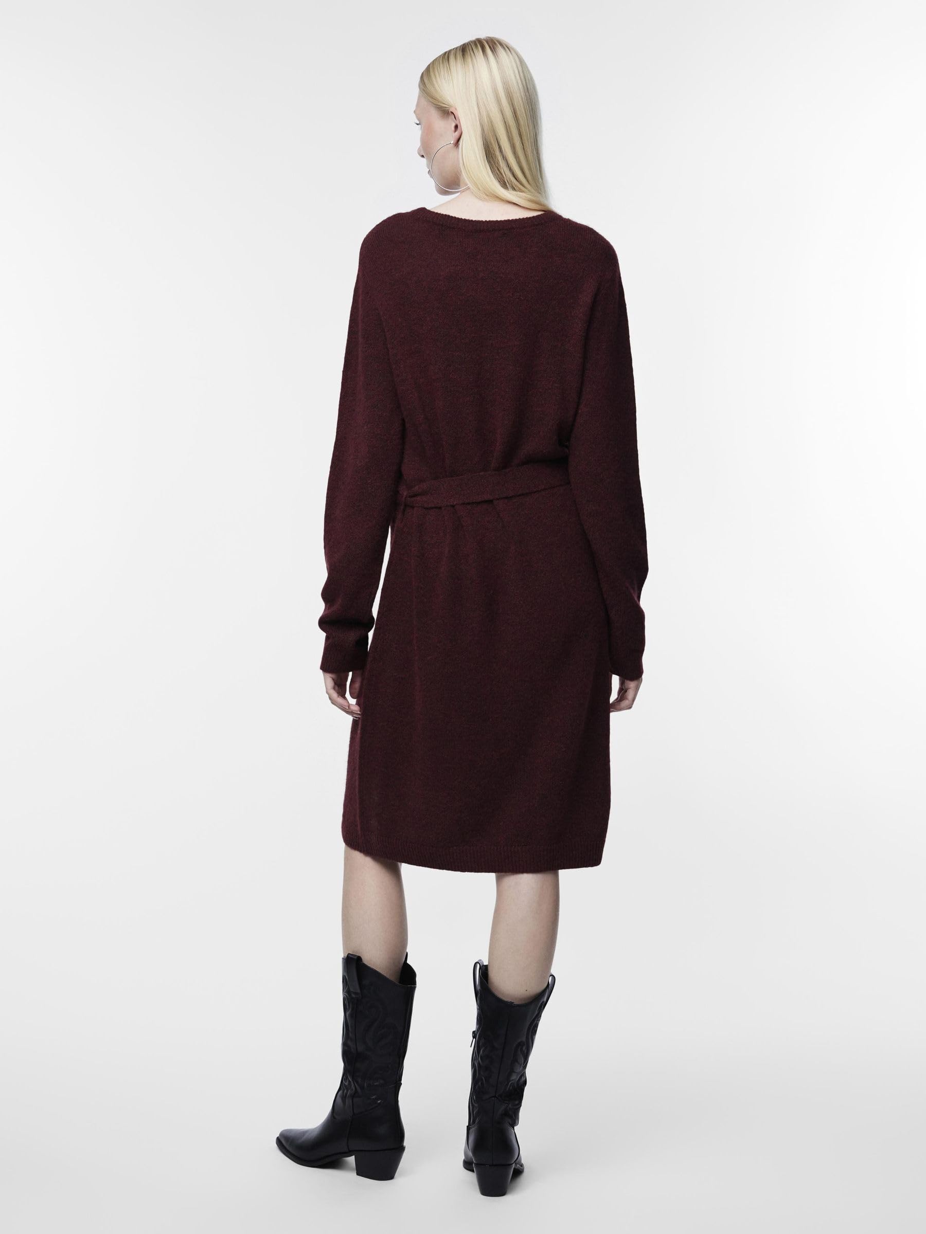 PIECES Pcjuliana LS O-Neck Knit Dress Noos BC vestito cotone