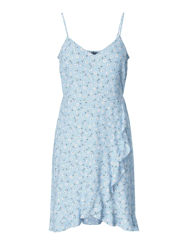 Pieces Pcnya Strap Flounce Dress abito donna L balze