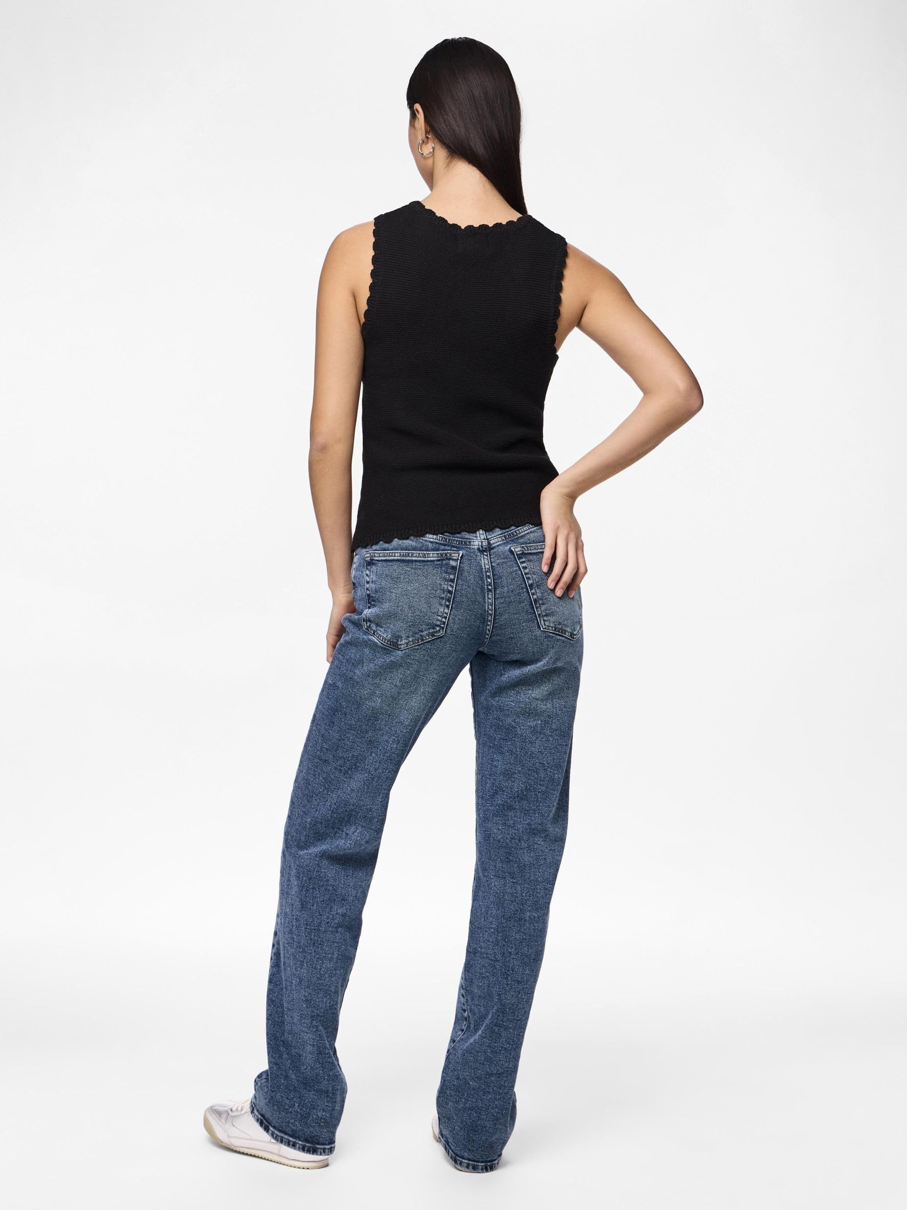 Pieces Pckelly MW Straight Jeans 30W 32L jeans donna