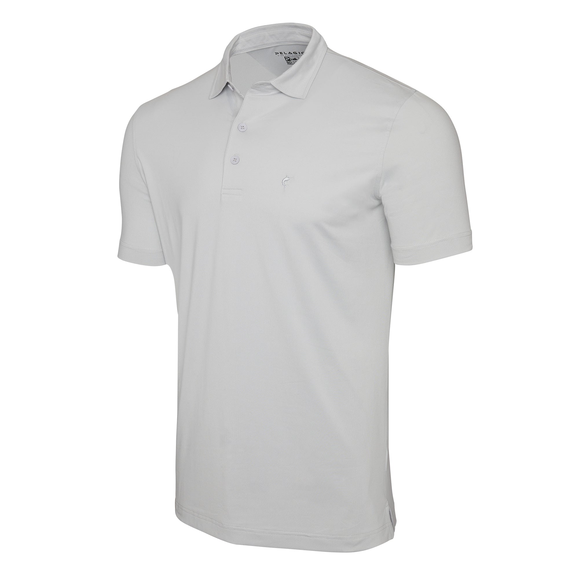 Pelagic Marco Polo Polo Uomo Grigio Chiaro Manica Corta Elasticizzata