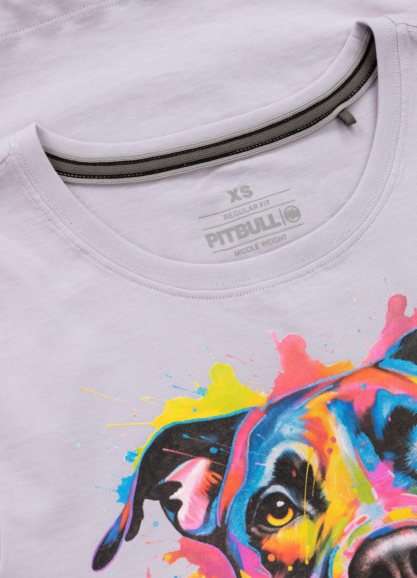 Pitbull West Coast Watercolor t-shirt donna cotone lilla slim