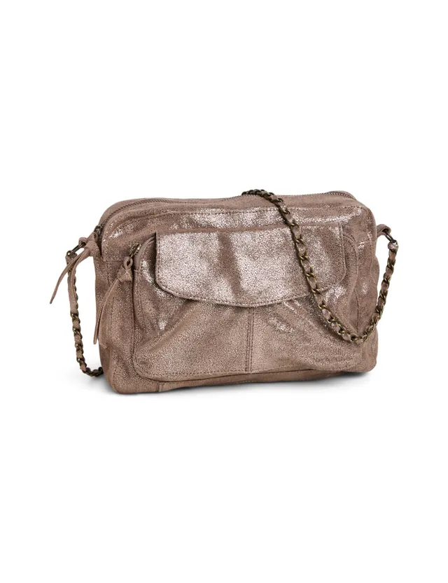 Pieces Pcnaina Leather Large Cross Over Fc borsa pelle