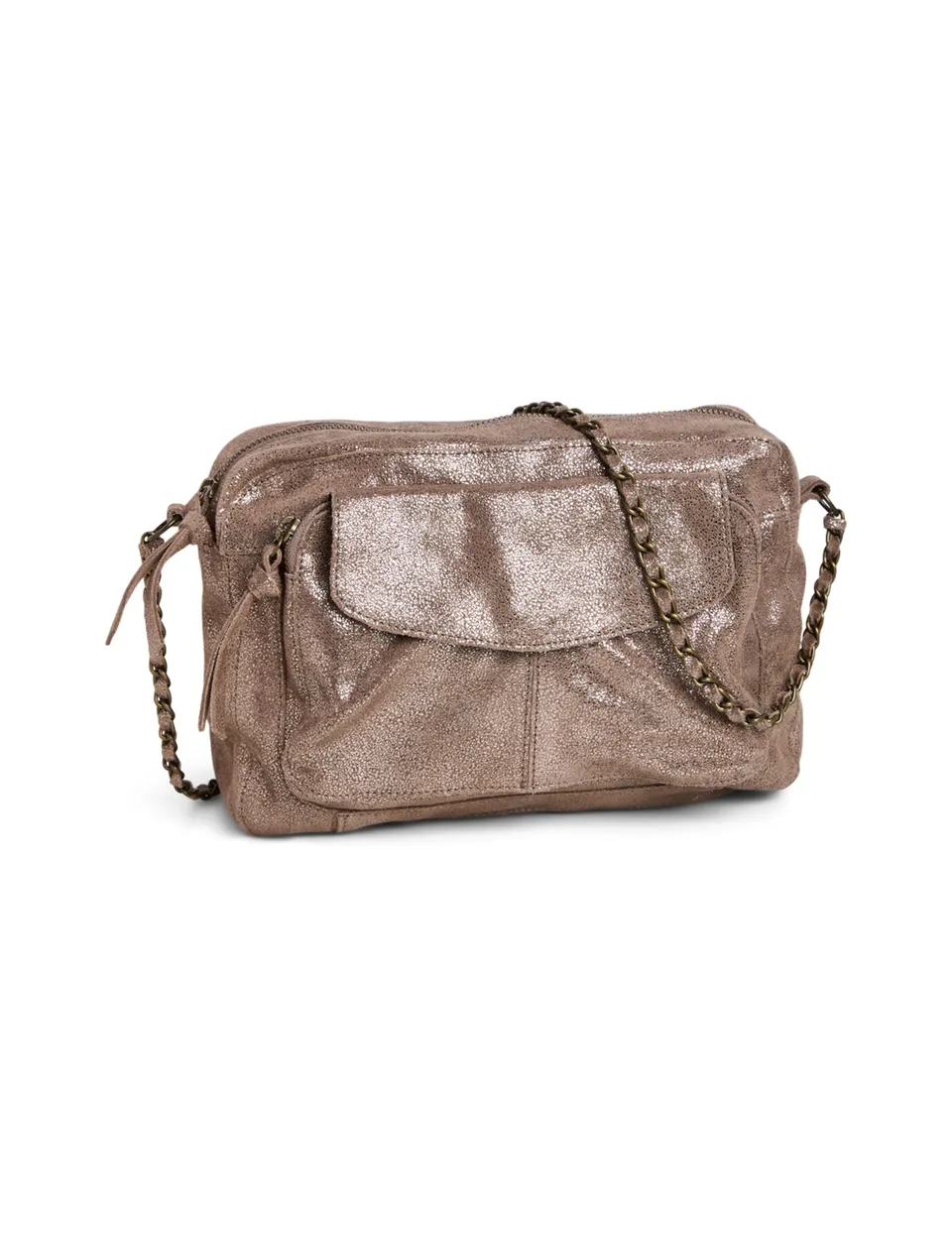 Pieces Pcnaina Leather Large Cross Over Fc borsa pelle