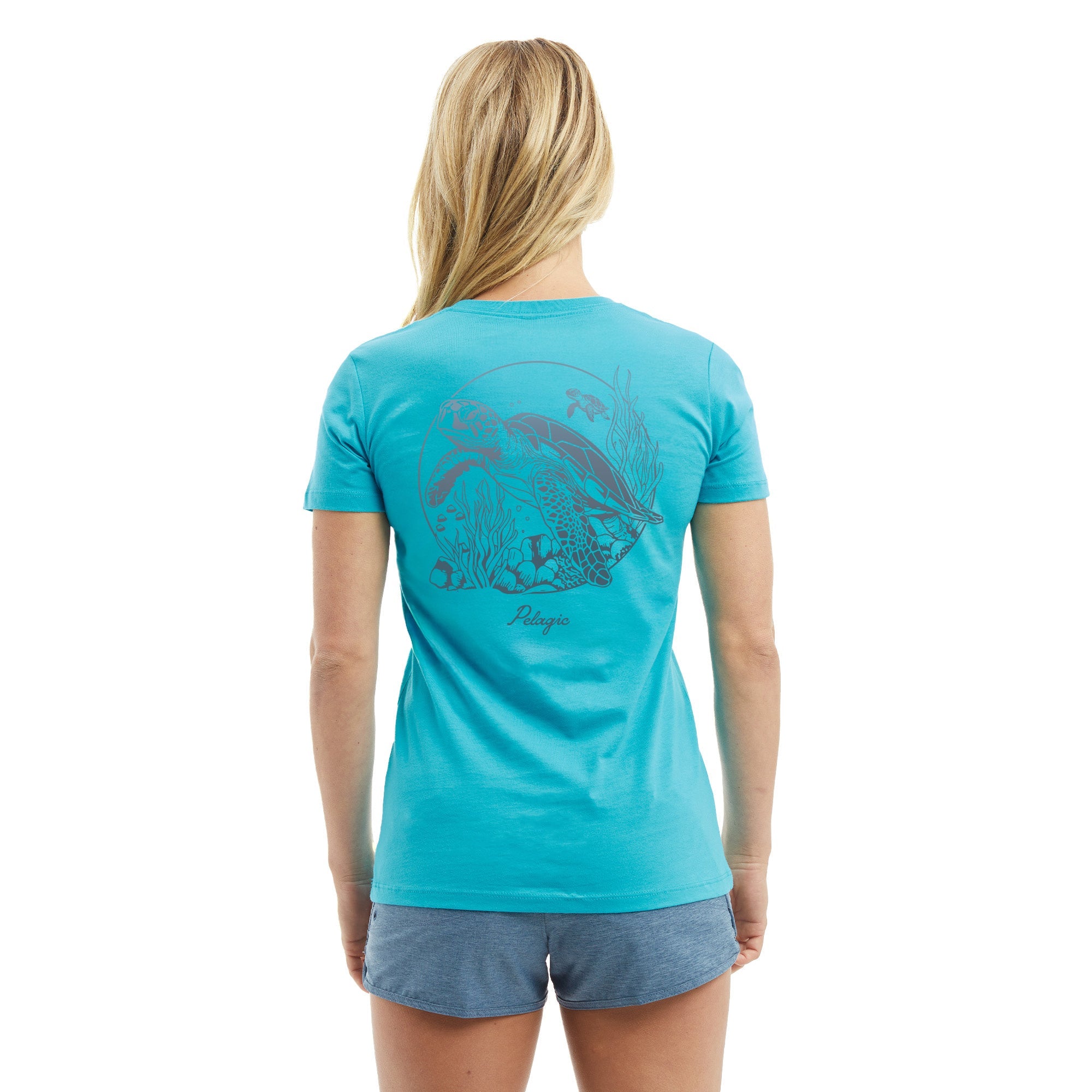 Pelagic Ws Tranquilo t-shirt donna blu Tahiti cotone